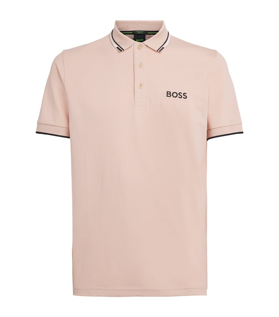 BOSS Mens Paddy Polo Shirt Light Orang Image 1
