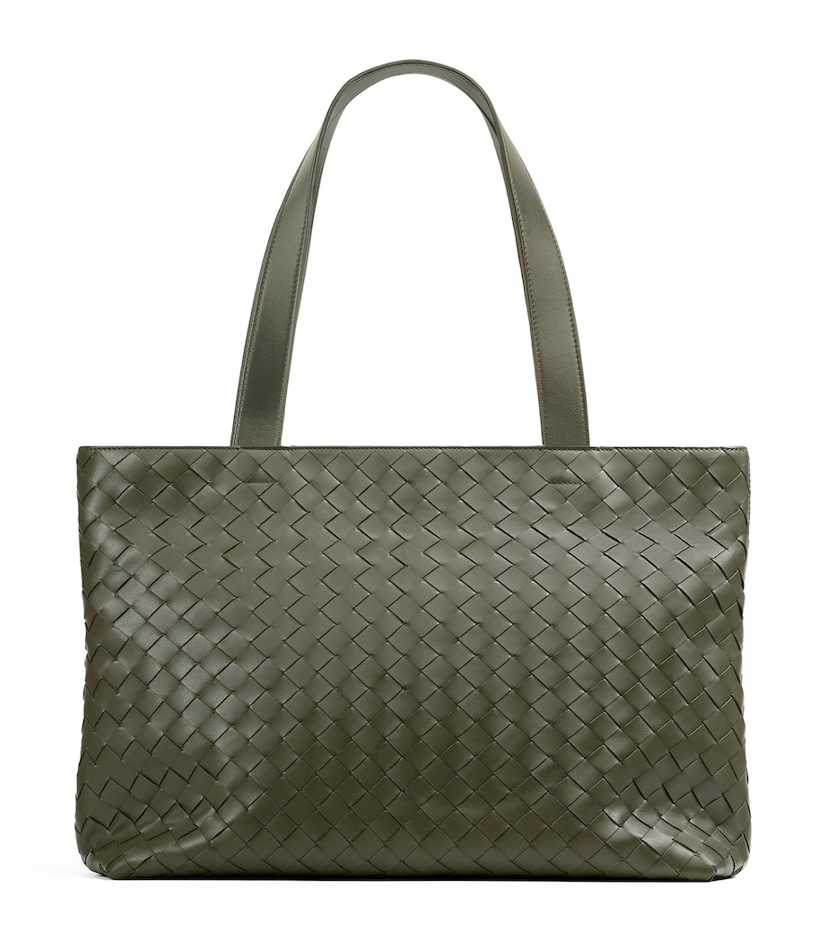 Small Leather Intrecciato Zipped Tote Bag 3248 Image 1