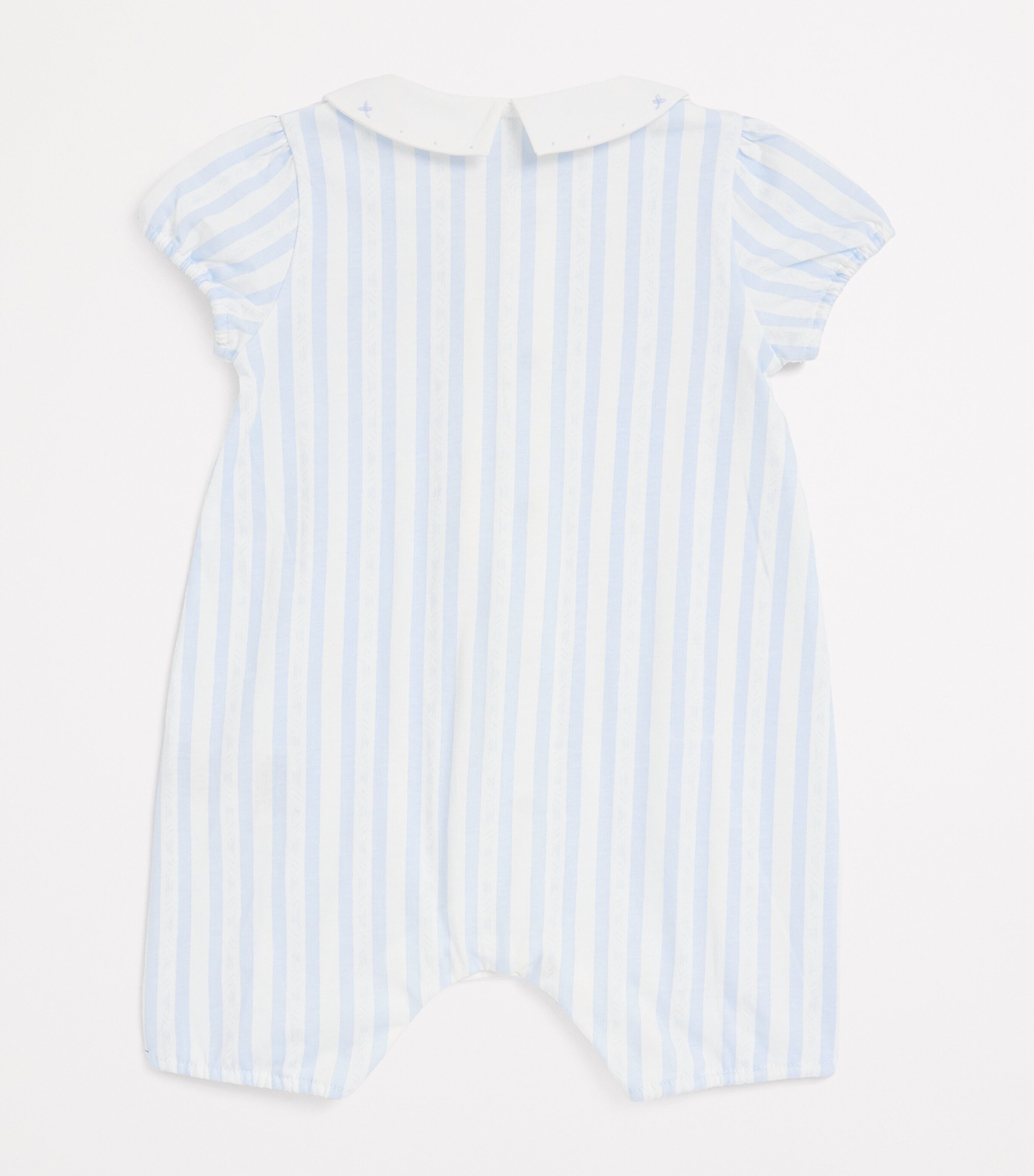Tartine et Chocolat Cotton Striped Playsuit (0-18 Months) Bleu Ciel Image 2