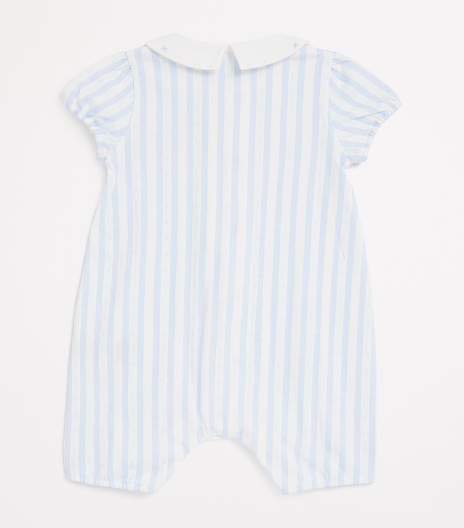 Tartine et Chocolat Cotton Striped Playsuit (0-18 Months) Bleu Ciel Image 2