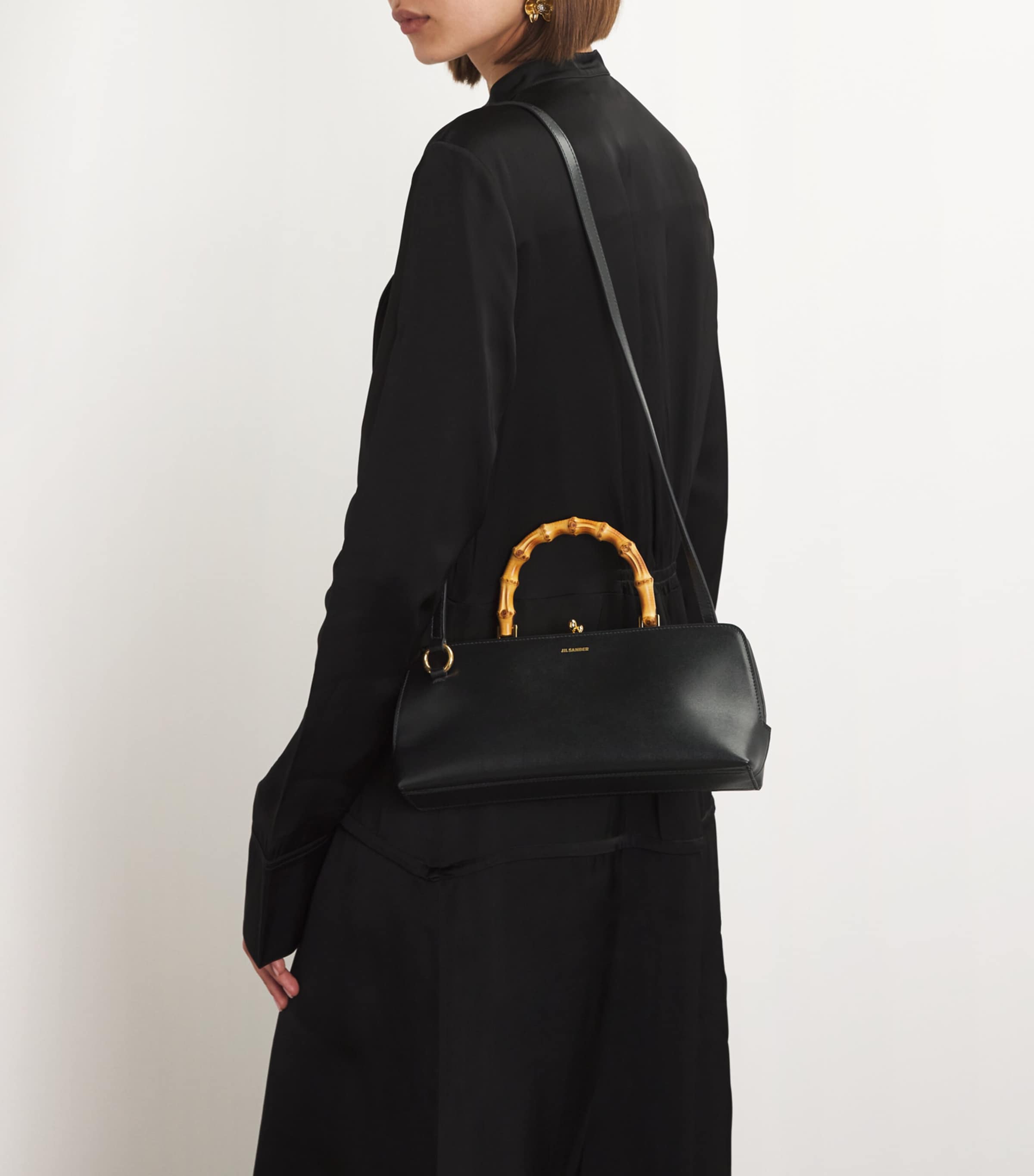 Jil Sander Leather Goji Top-Handle Bag | Harrods US