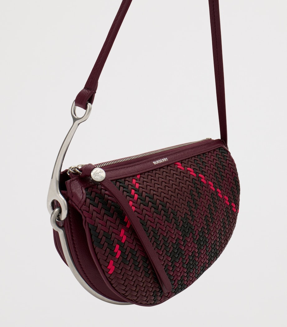 Burberry Small Woven Bridle Saddle Bag Rubus Image 6