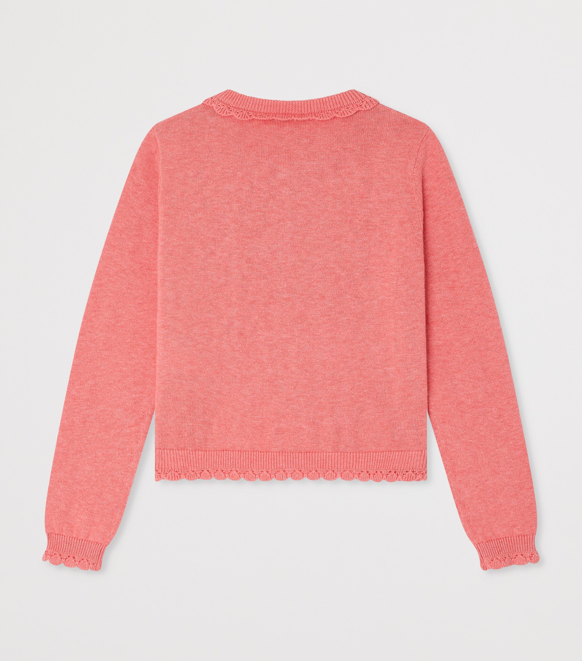 Bonpoint Cotton Larita Cardigan (10-14 Years) Rose Bonbon Image 2