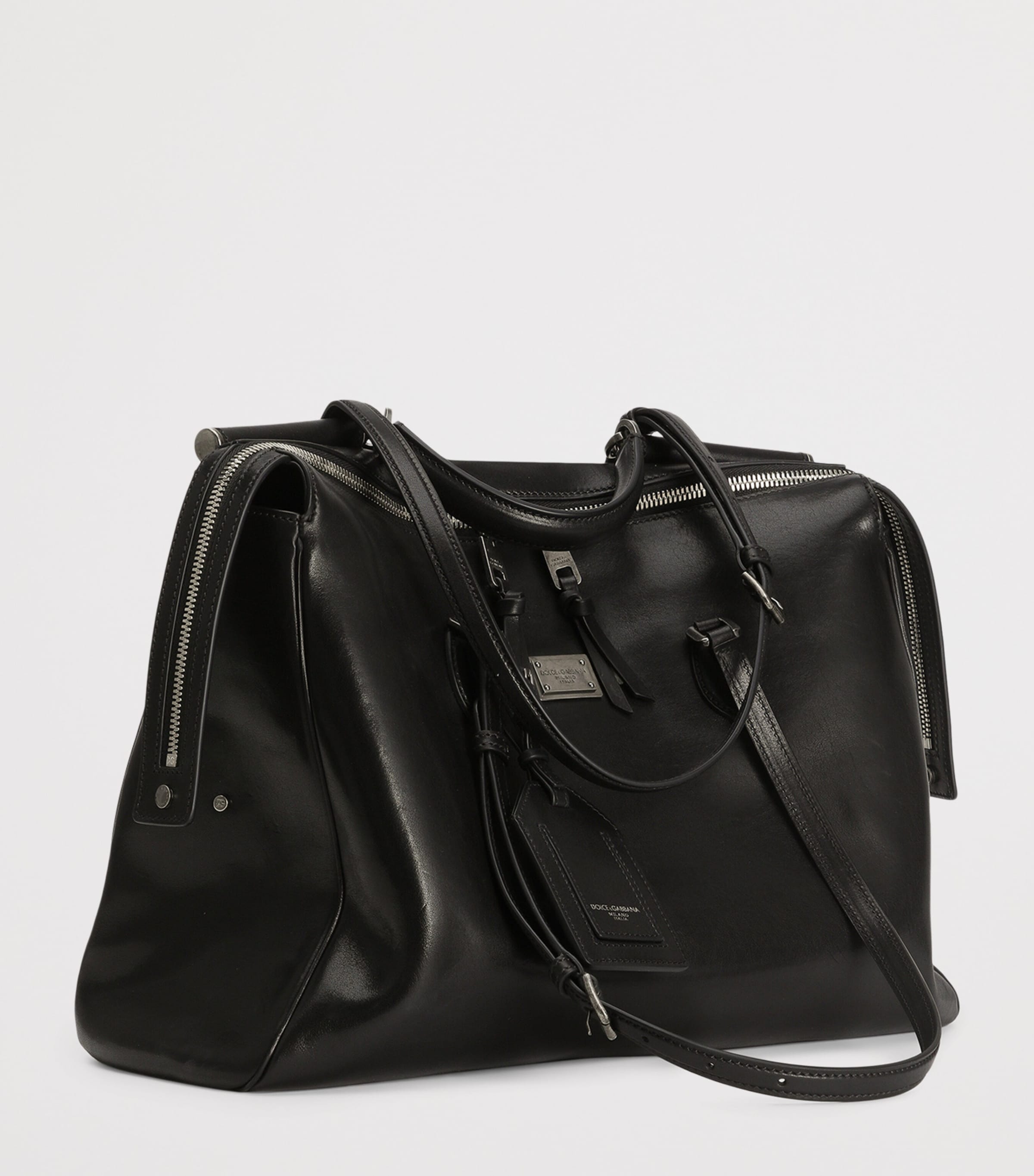 Leather-Blend Top-Handle Bag 80999-BLACK Image 4
