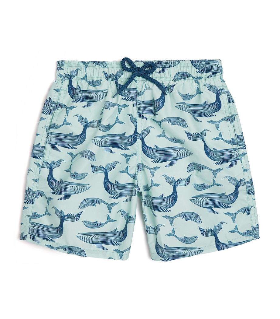 Whales Print Swim Shorts (2-14 Years) 344CELADON Image 1
