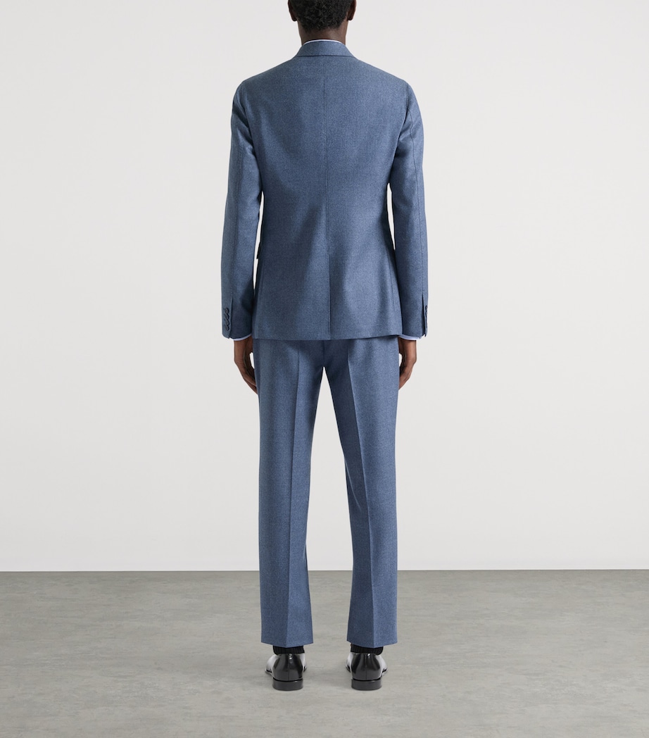 Wool-Cashmere Tailored Trousers GREY BLUE Image 3