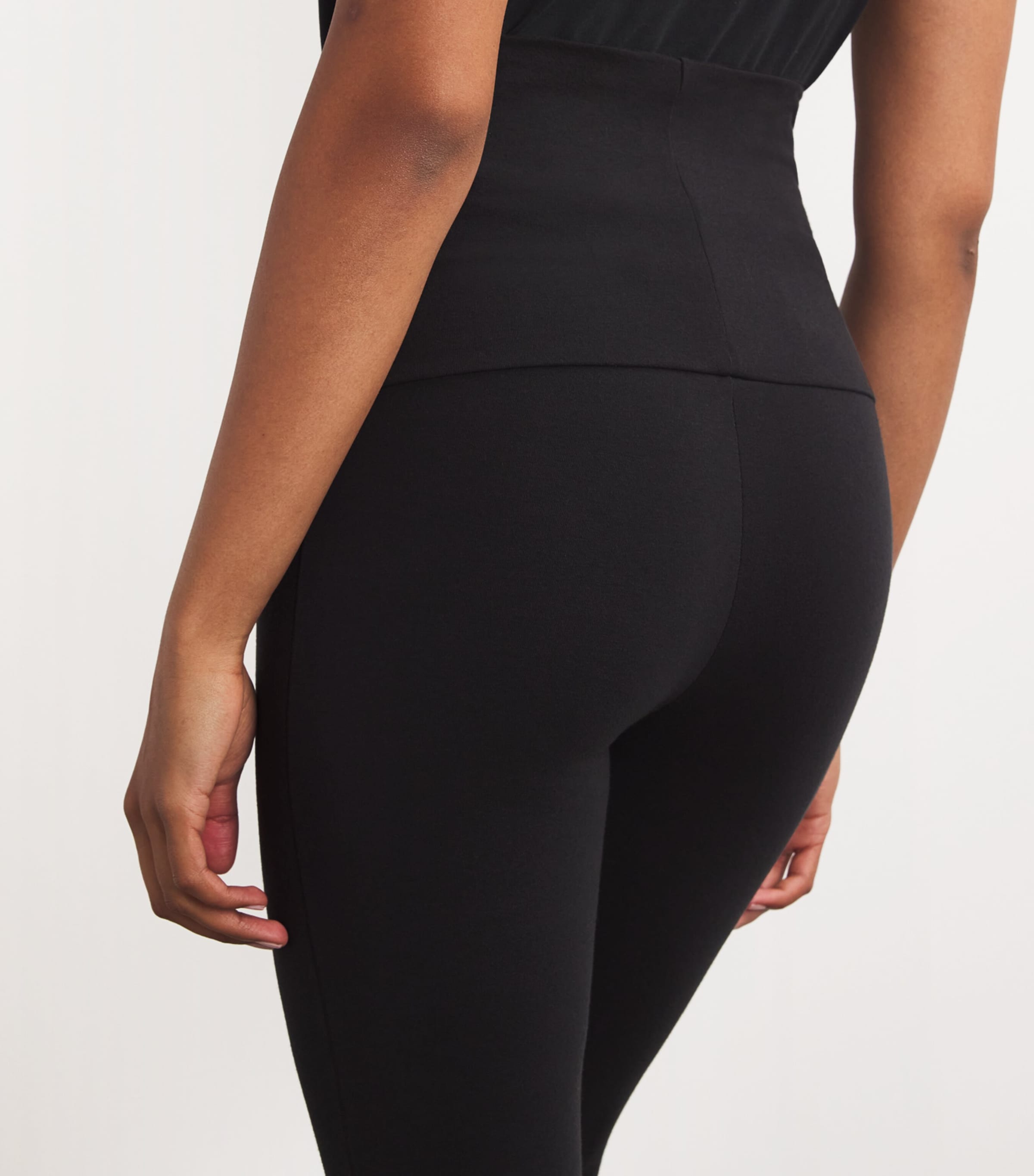 Cotton Jersey Foldover Trousers SOOT Image 6