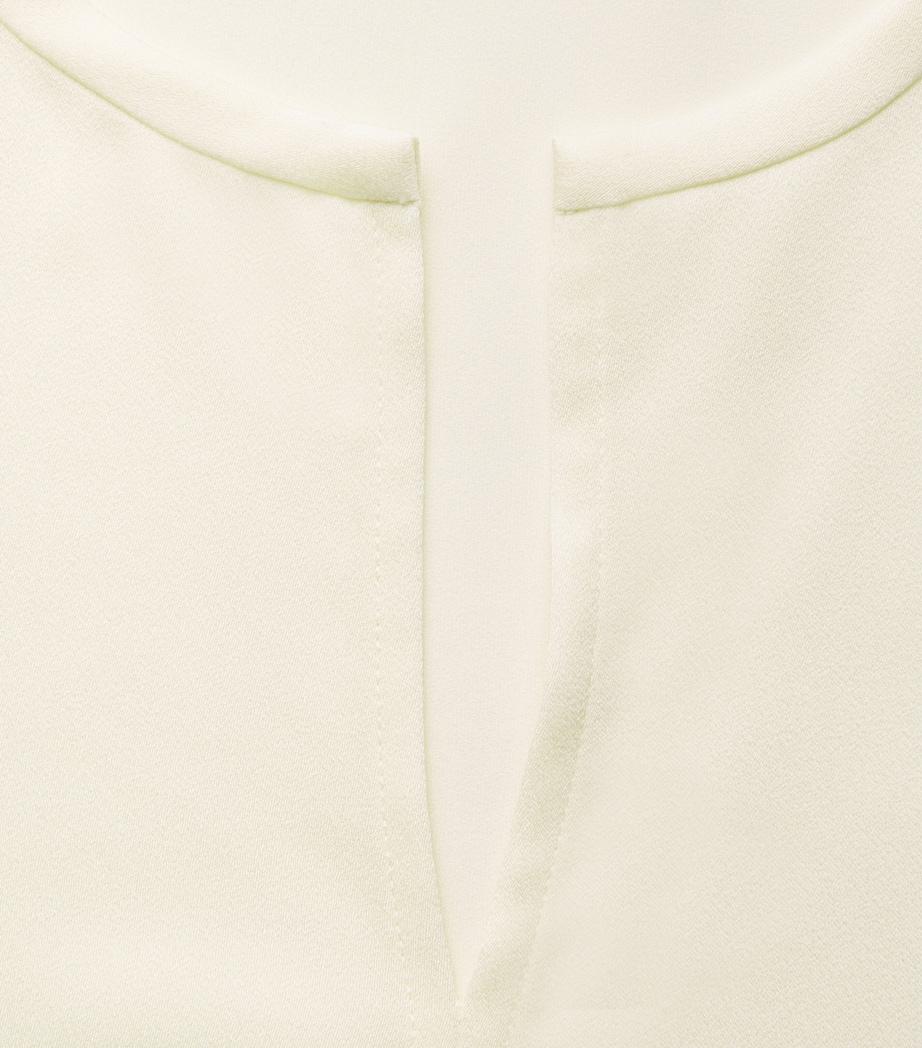 Theory Womens Split-Neck Shell Top Lemongrass Image 6
