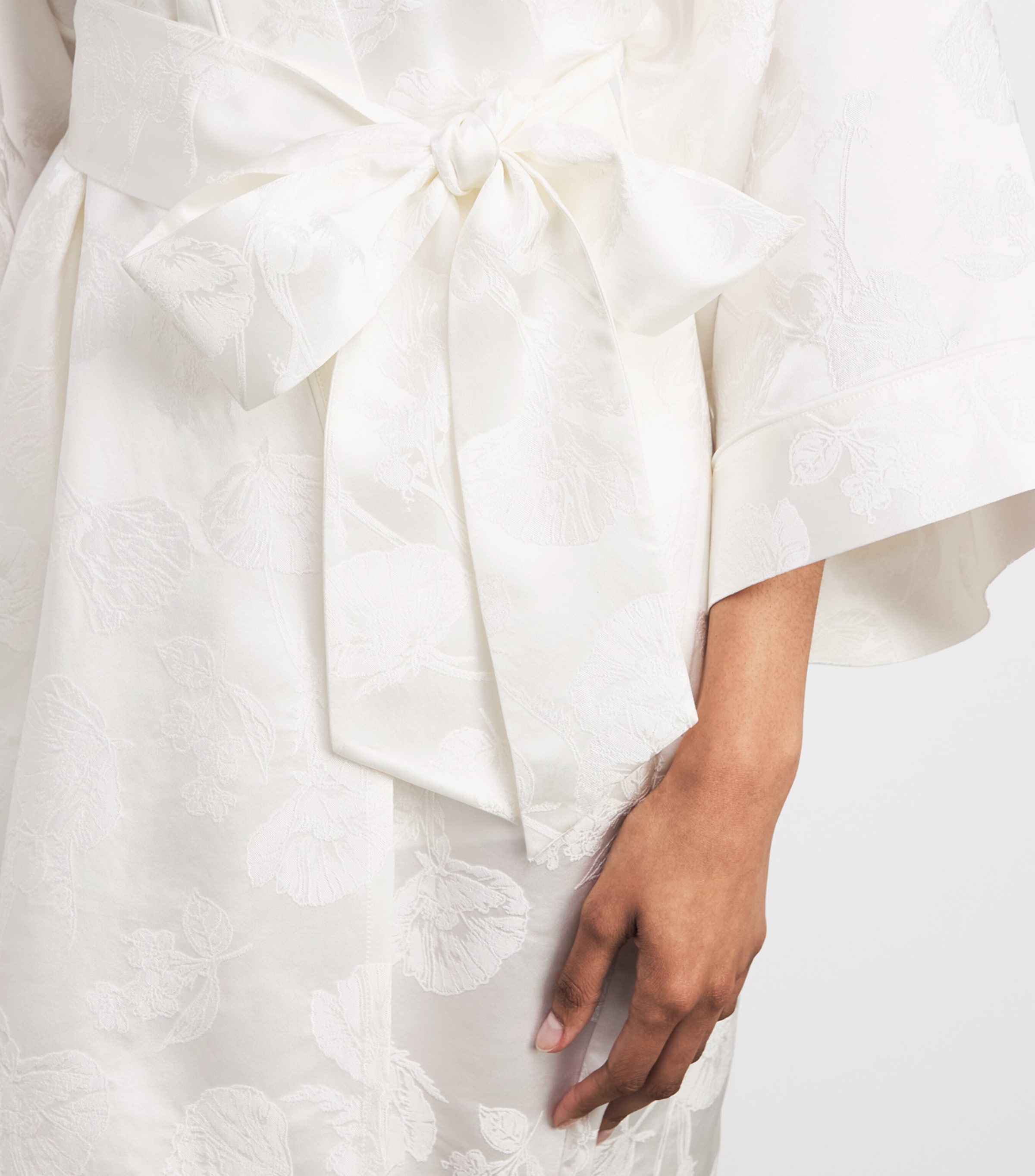 Olivia von Halle Womens Silk Jacquard Mimi Robe Liliana Image 3