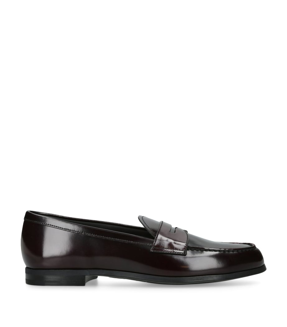 Leather Natalie Loafers WINE Image 1