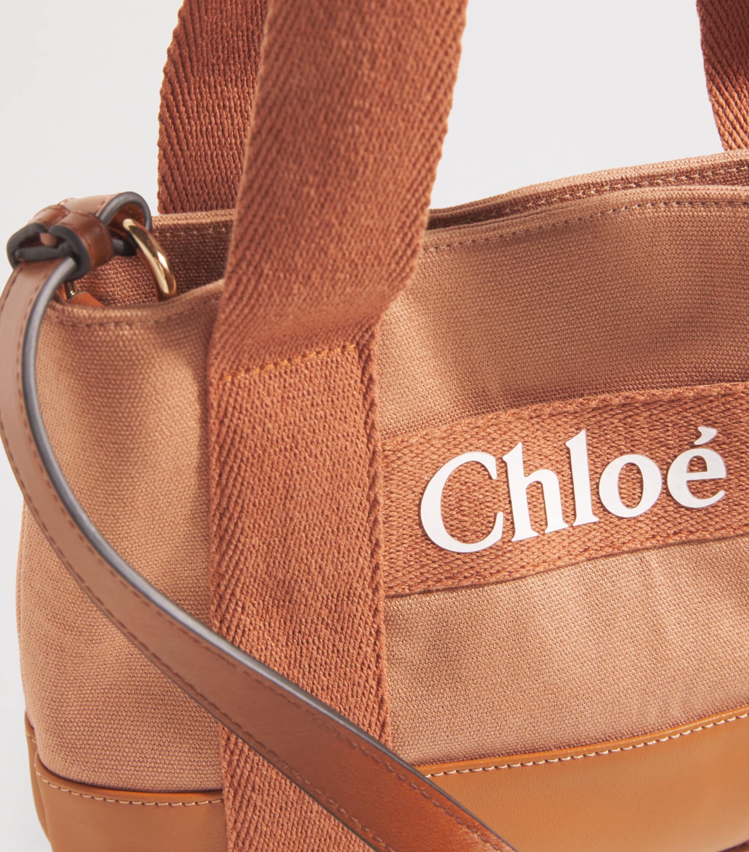 Canvas Logo Tote Bag STONE Image 3