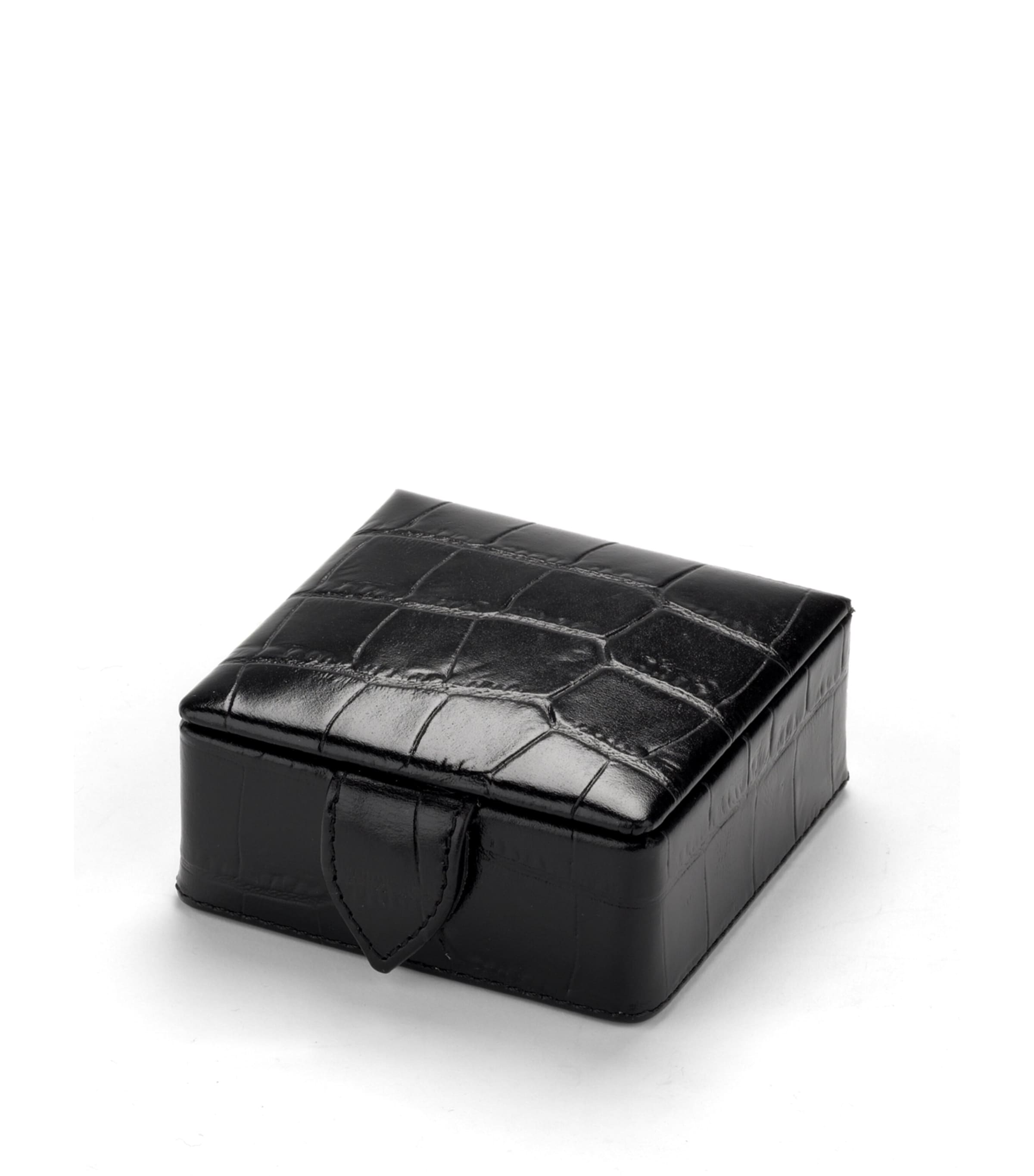 Small Leather Stud Box BLACK Image 3