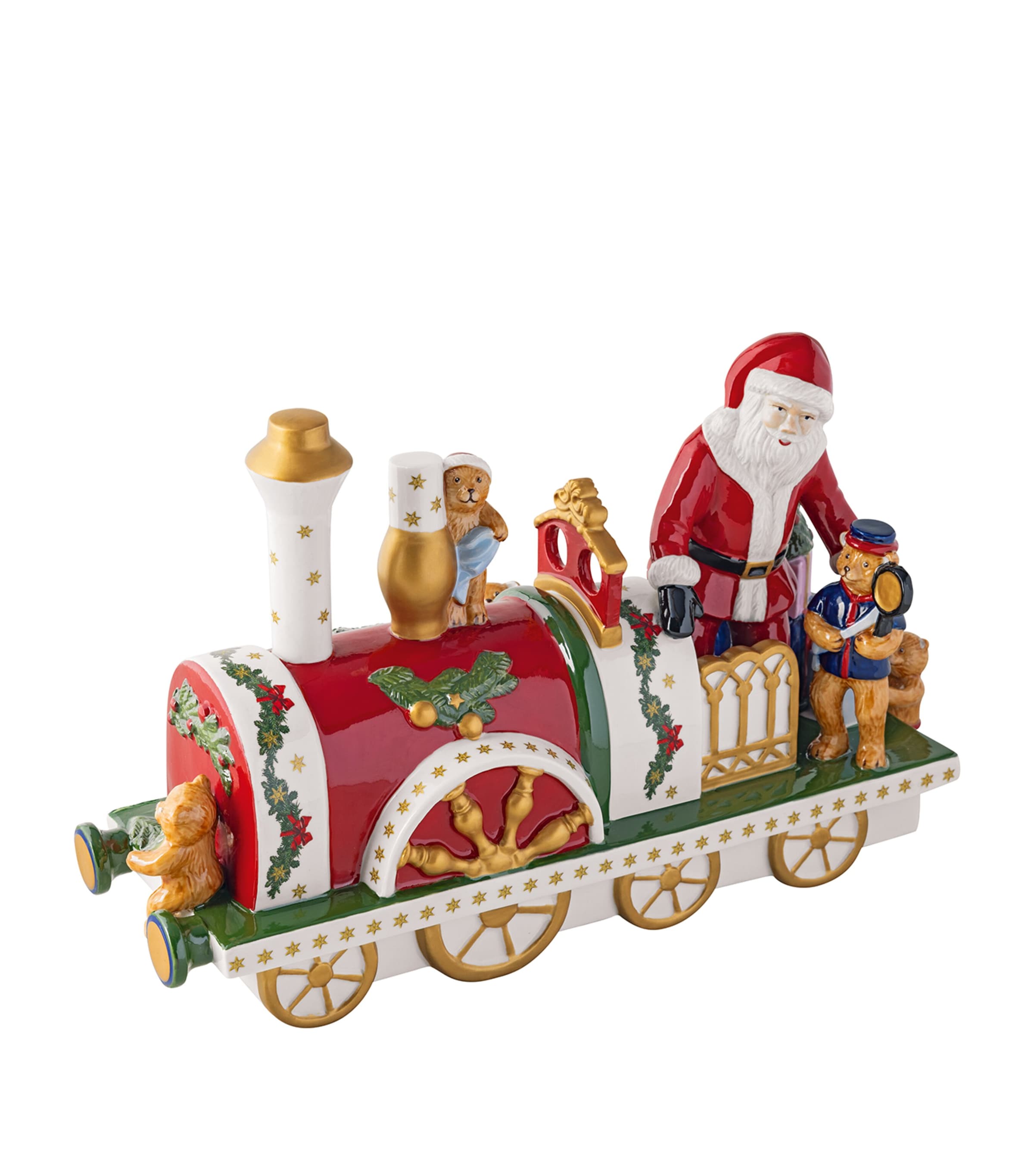 Villeroy & Boch Porcelain Christmas Locomotive Table Centrepiece In Red