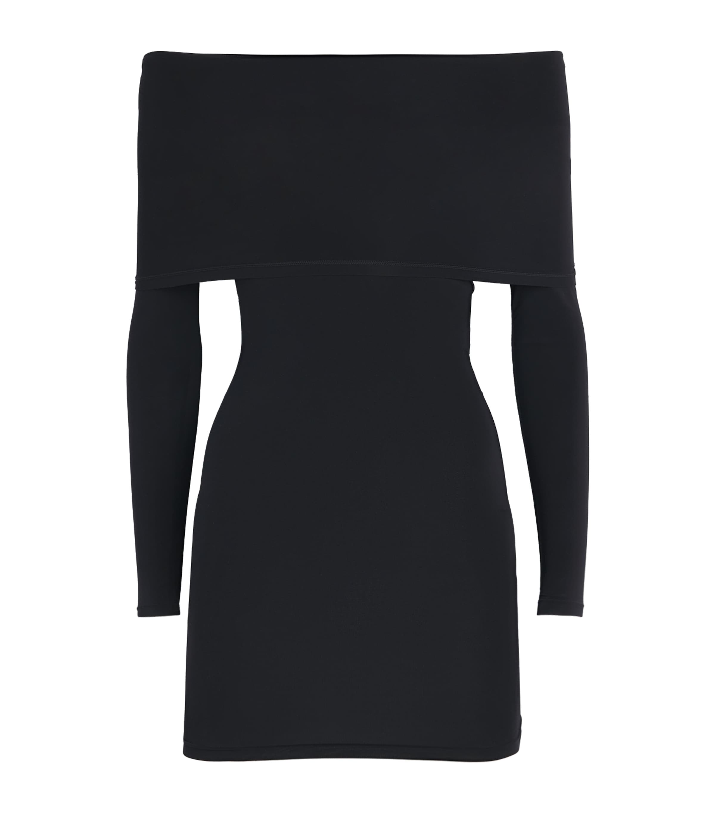 Off-The-Shoulder Mini Dress 7005 BLACK Image 1