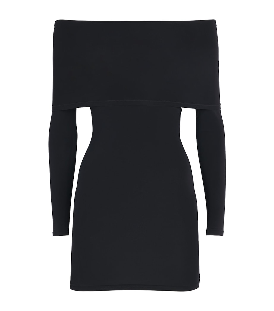 Off-The-Shoulder Mini Dress 7005 BLACK Image 1