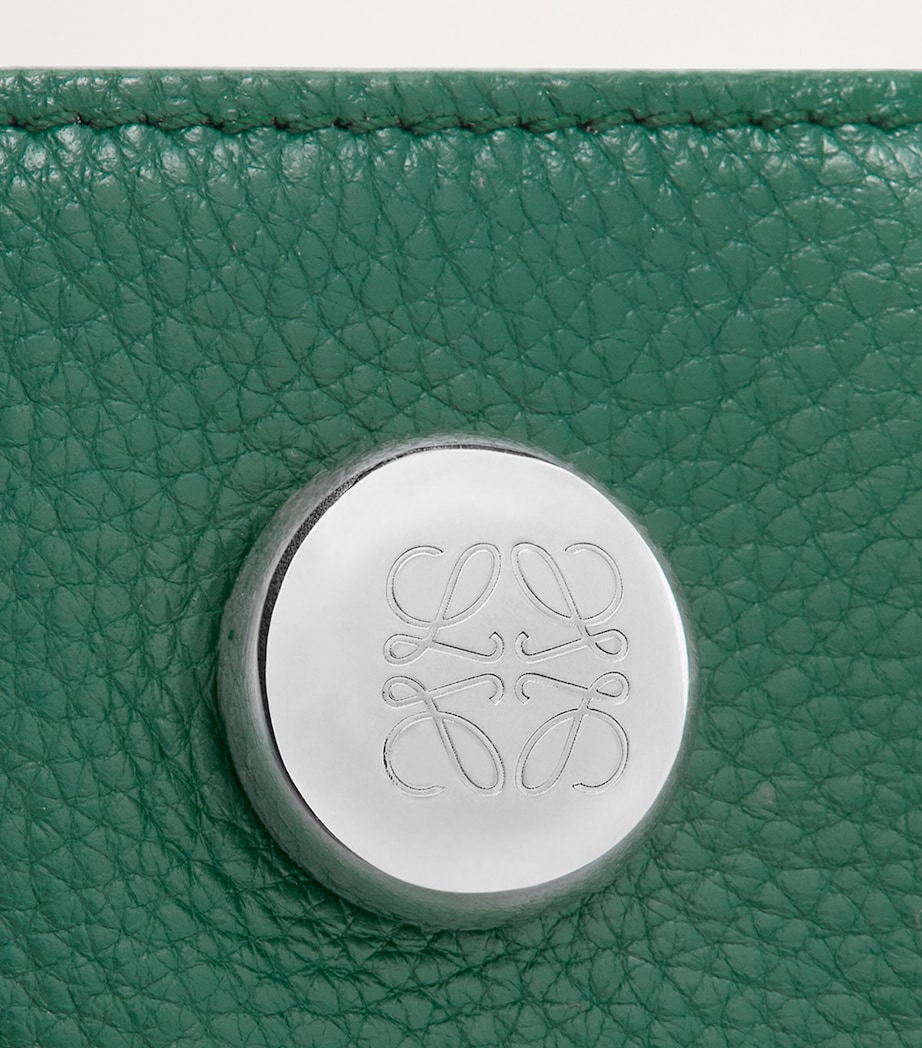 Leather Pebble Shoulder Bag EVERGREEN Image 8