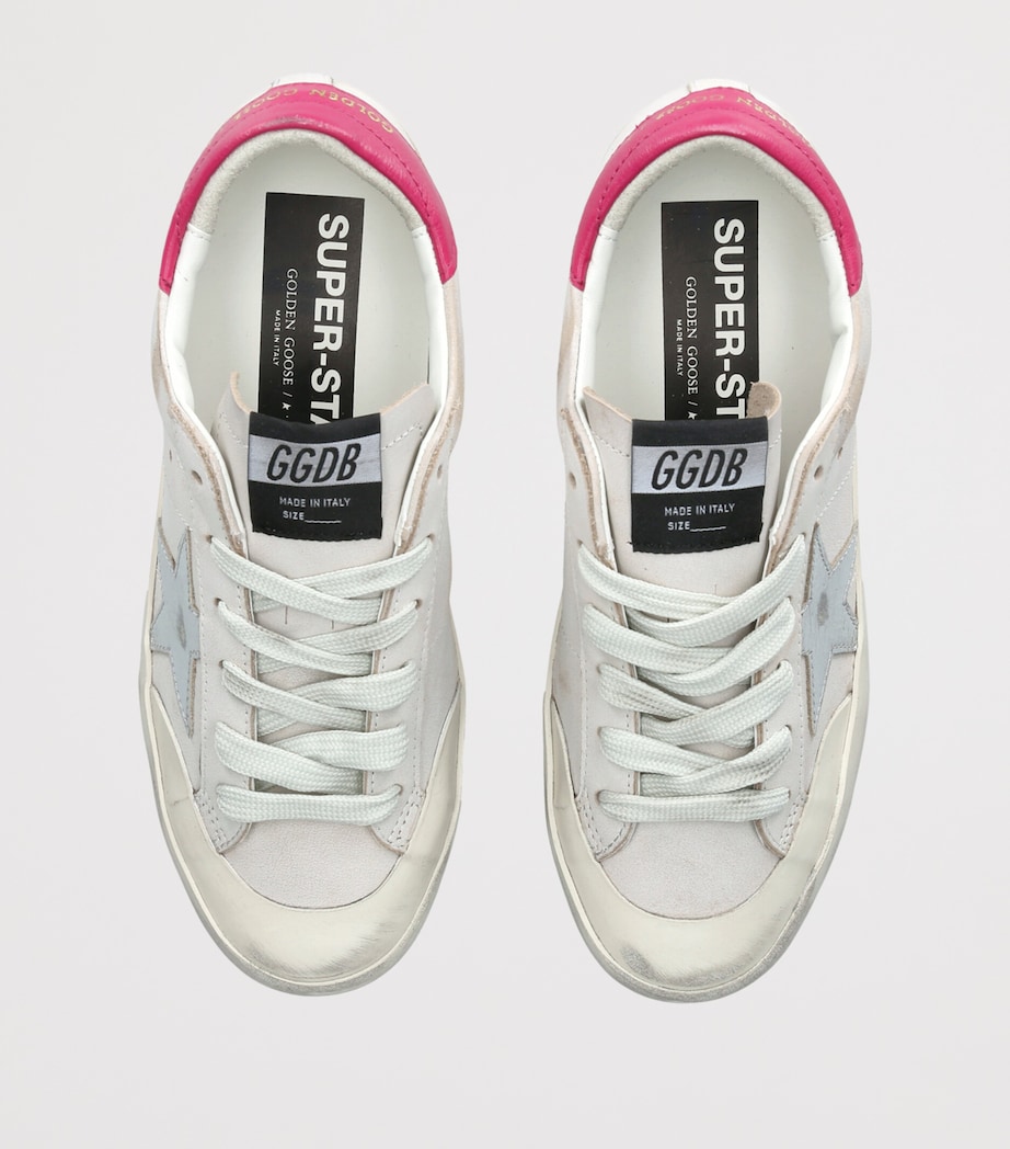 Golden Goose Womens Leather Super-Star Sneakers White/comb Image 4