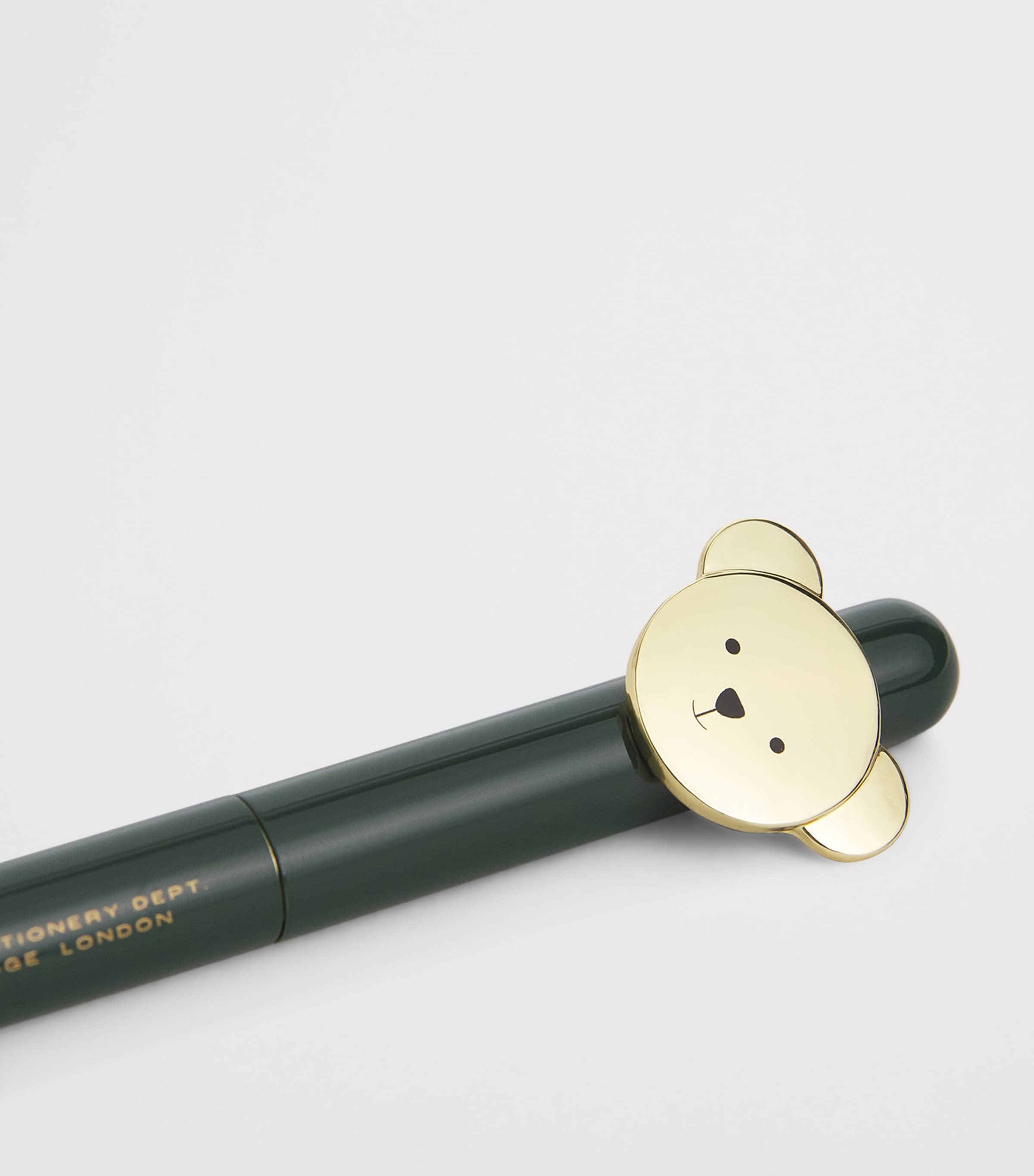 Bear Topper Ballpoint Pen HARRODS GREEN Image 2