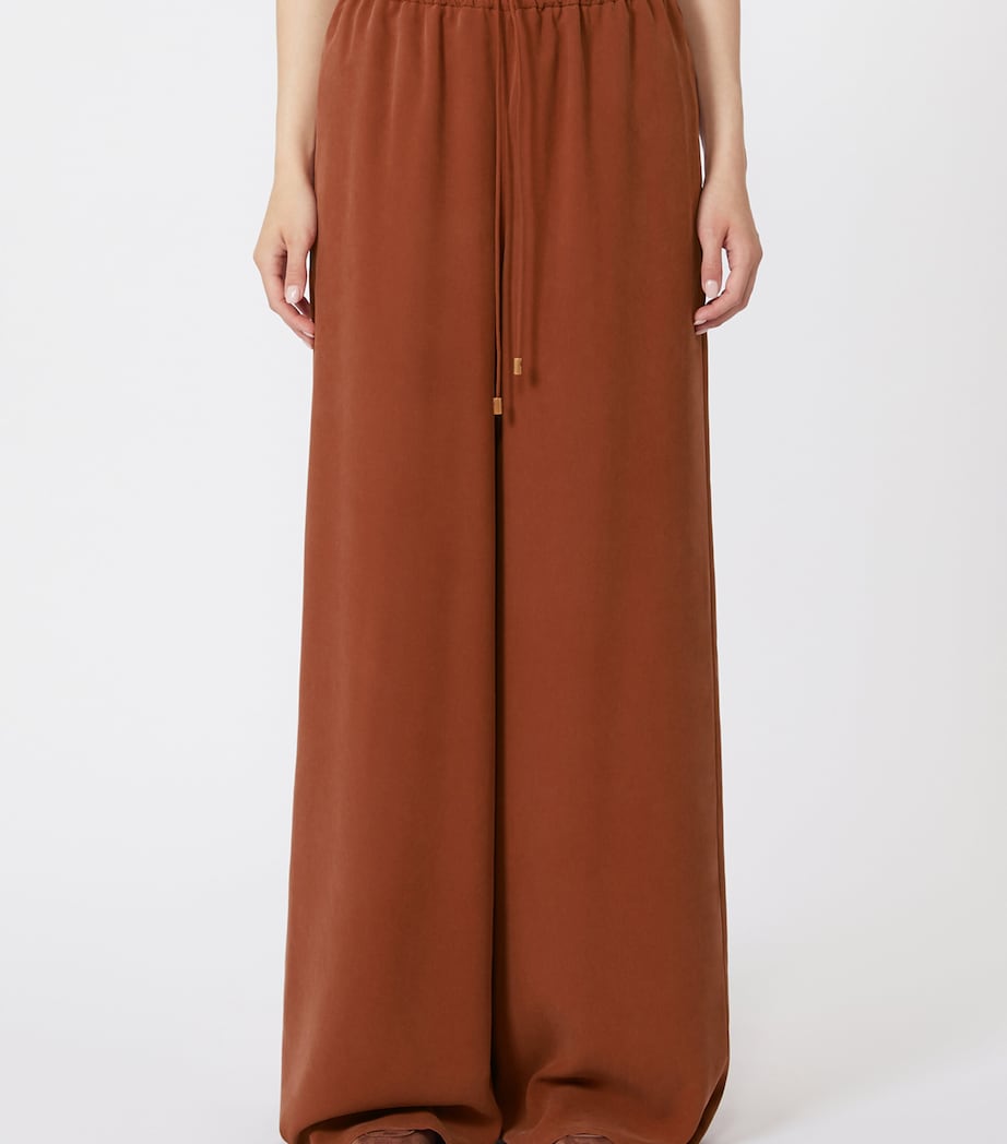 Silk Wide-Leg Trousers TERRA COTTA Image 3