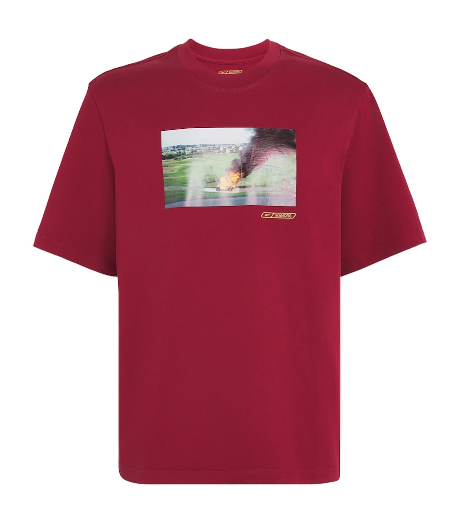 x Reebok Cotton Graphic T-Shirt BURGUNDY Image 1