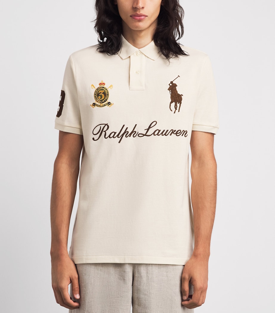 Polo Ralph Lauren Mens Cotton Big Polo Pony Polo Shirt Guide Cream Image 4