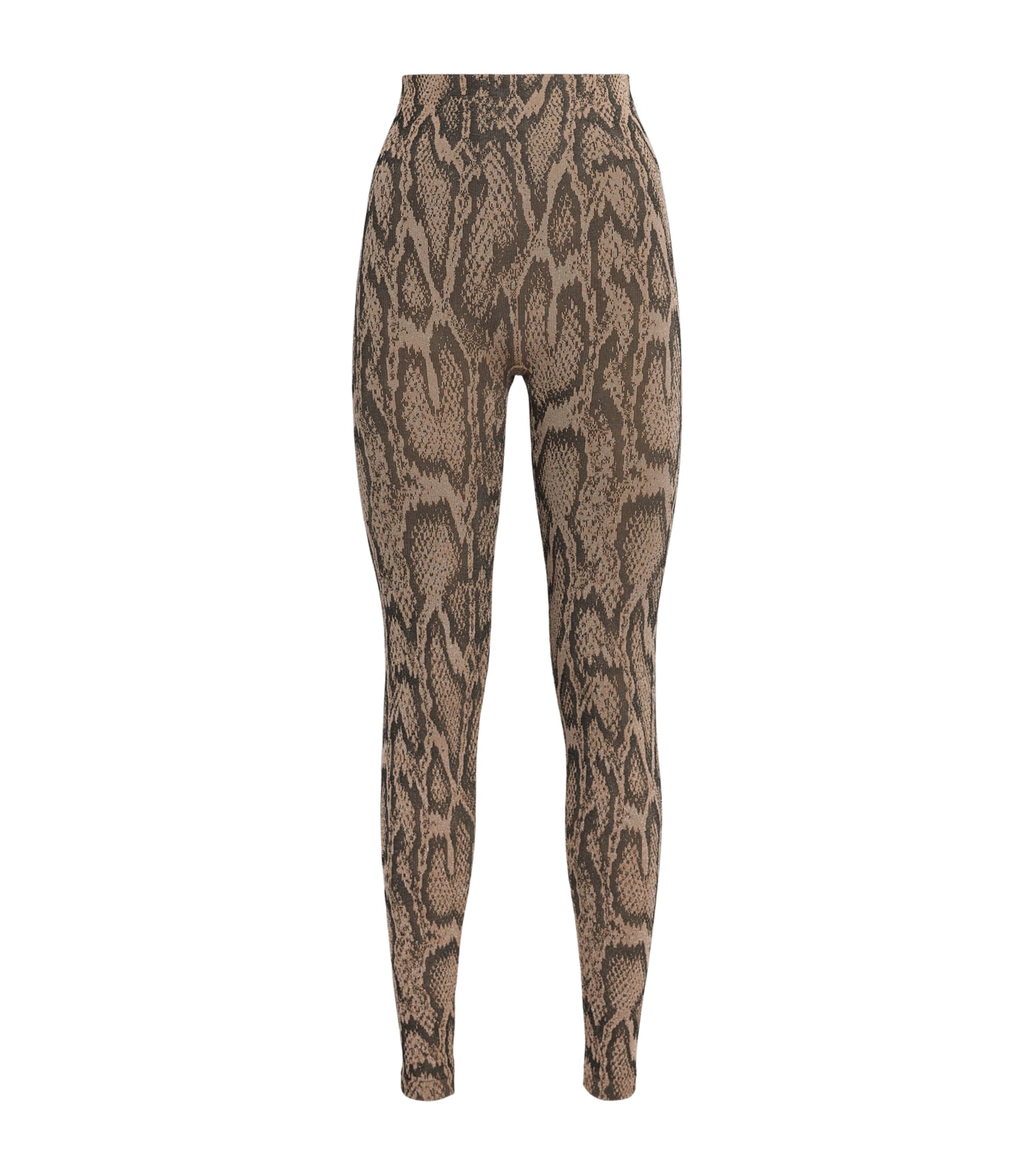 Wolford Womens Python Print Leggings Desert Python Image 1