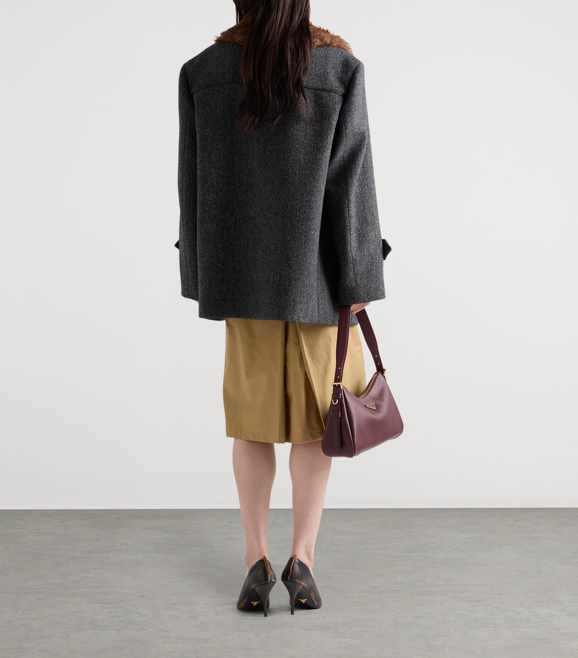 Technical Pleated Midi Skirt F0594 Image 5