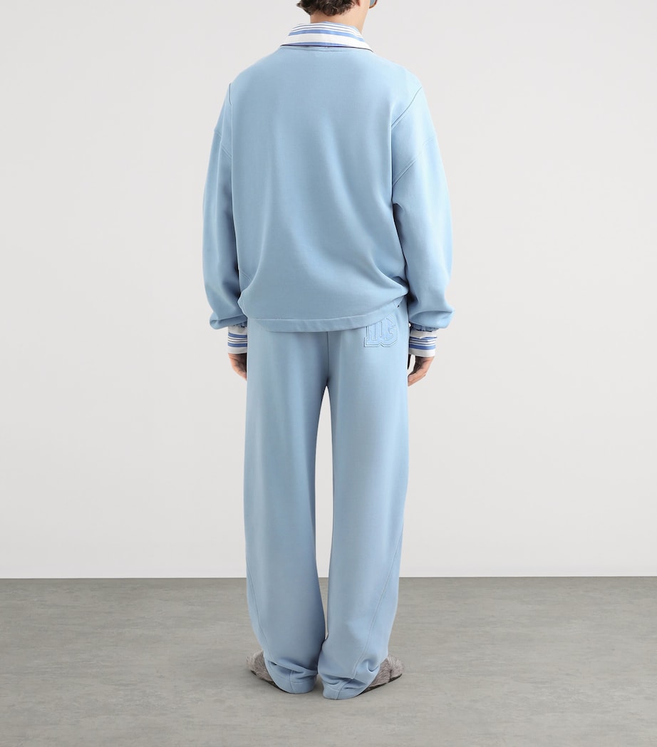 Dolce&Gabbana Mens Cotton Jersey Sweatpants Sky Blue Image 3