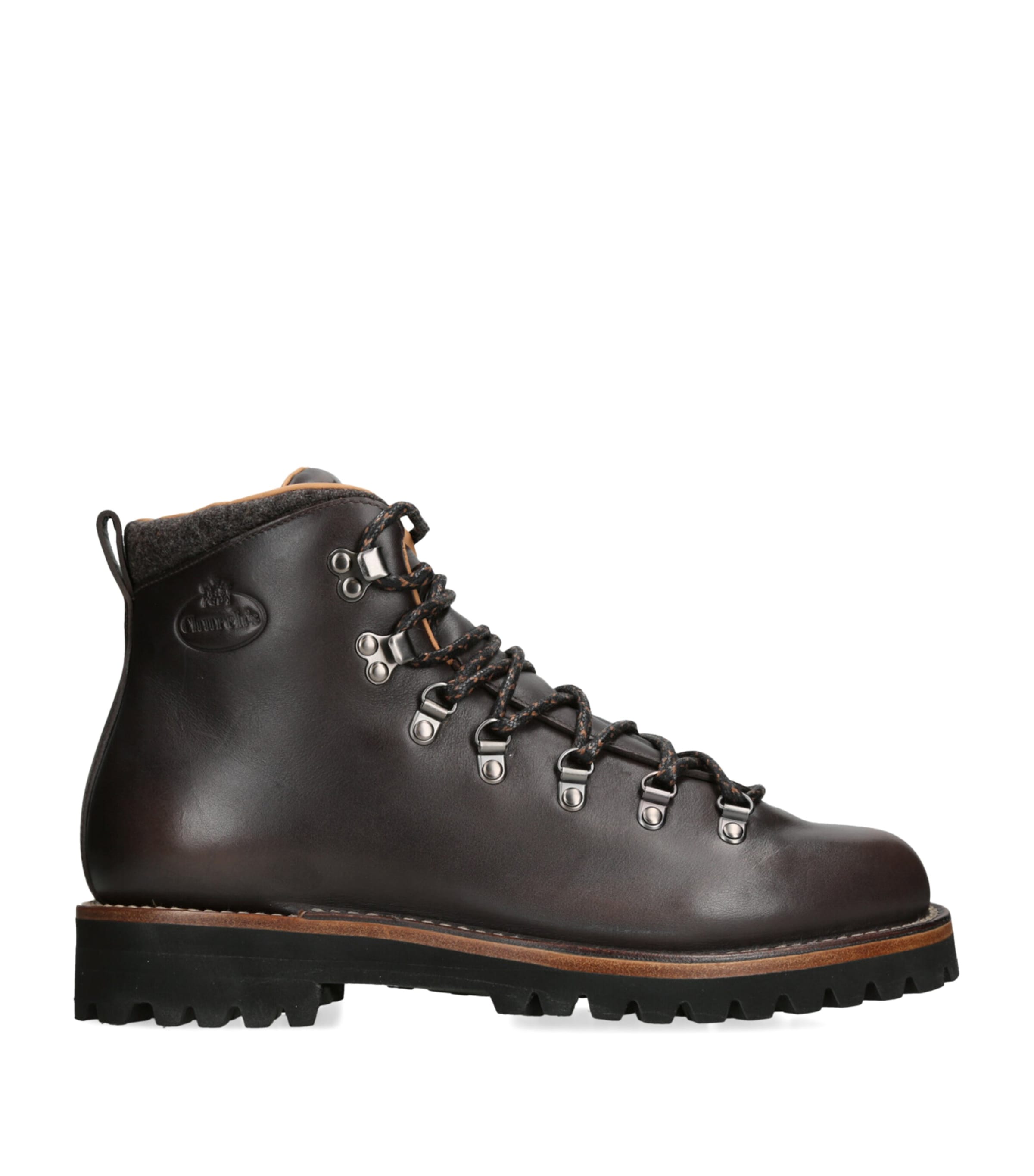 Leather Poulton Hiker Boots DARK BROWN Image 1