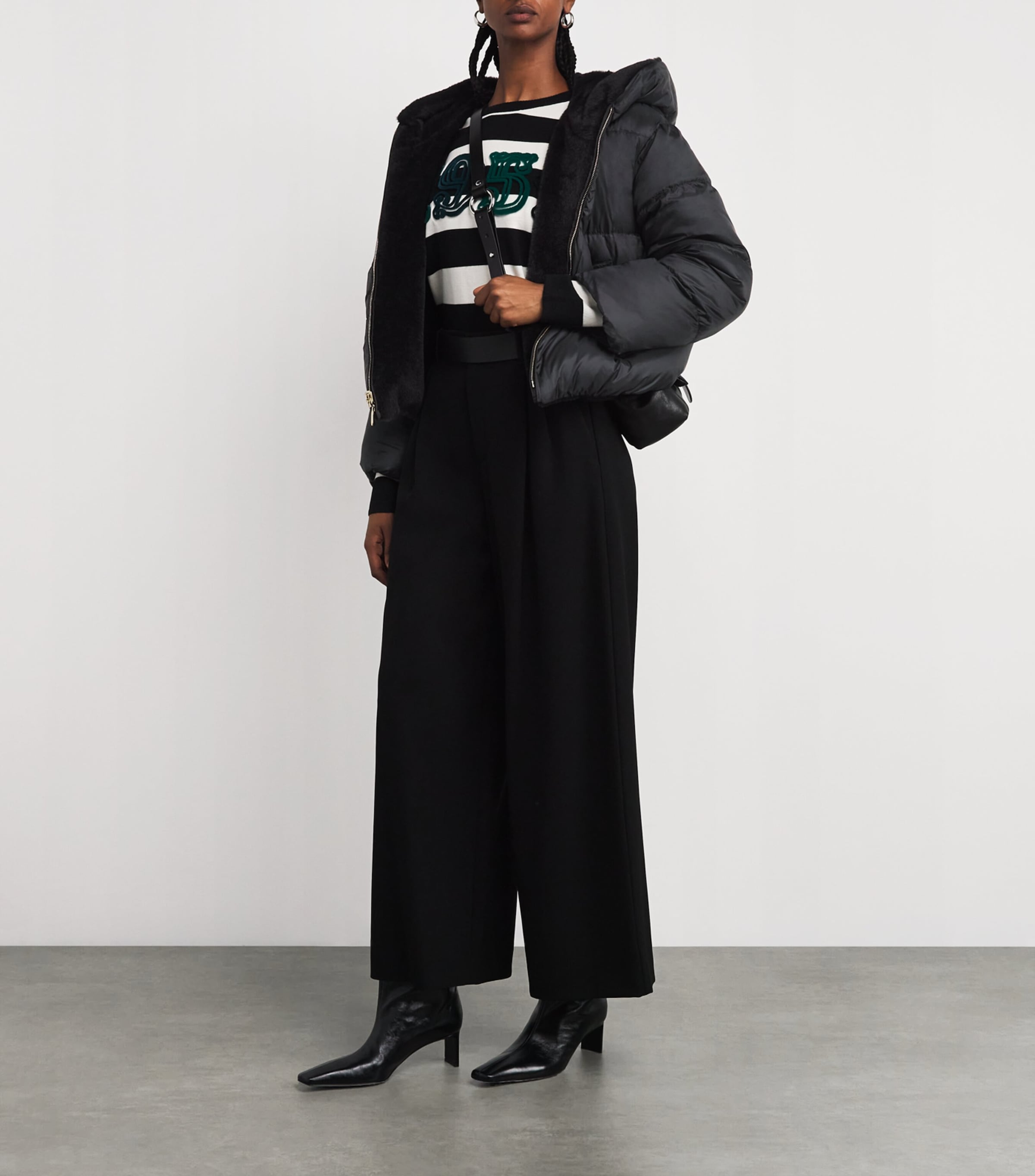 Reversible Quilted Jacket BLACK Image 2