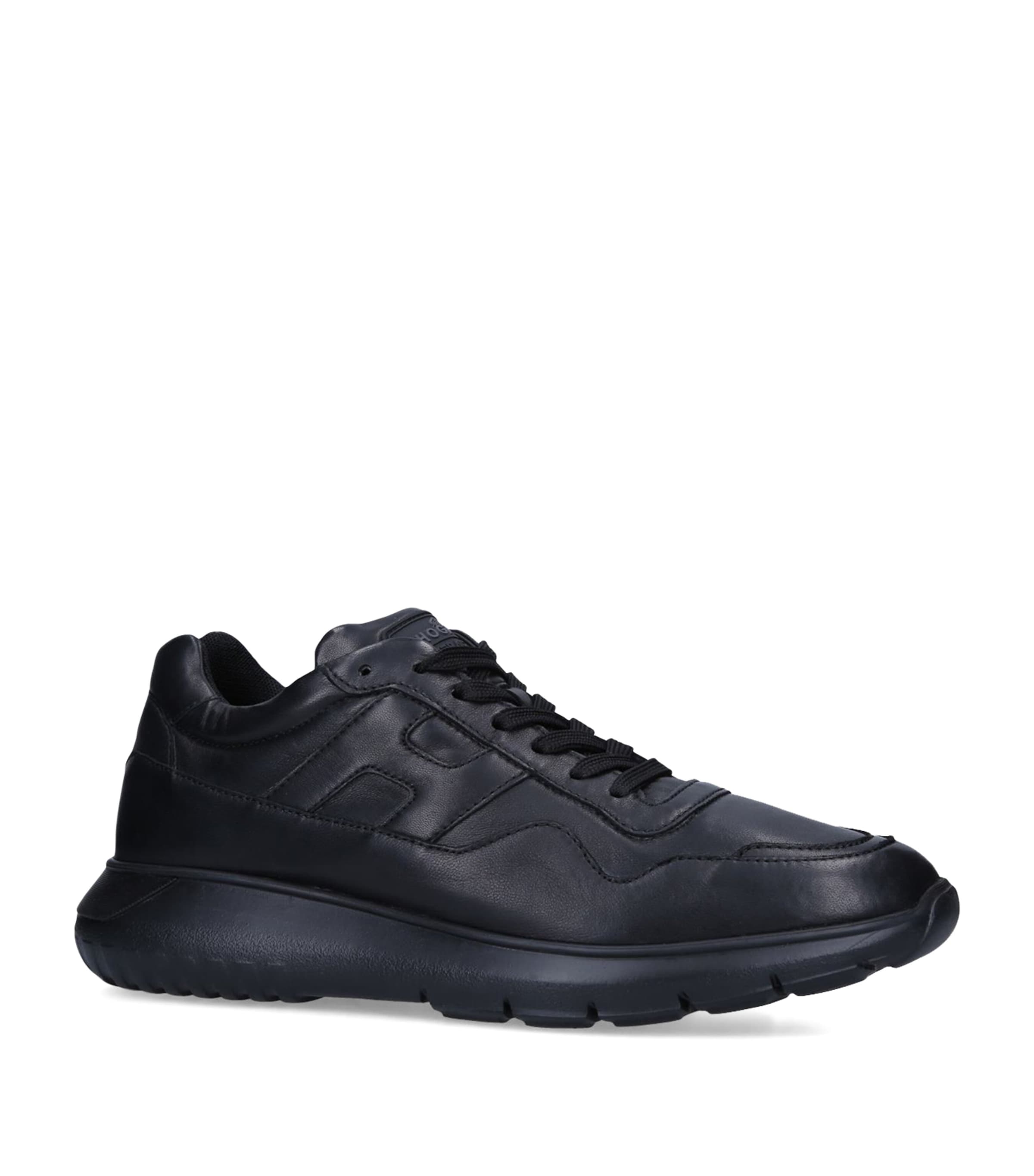 Hogan Leather Interactive³ Sneakers In Black