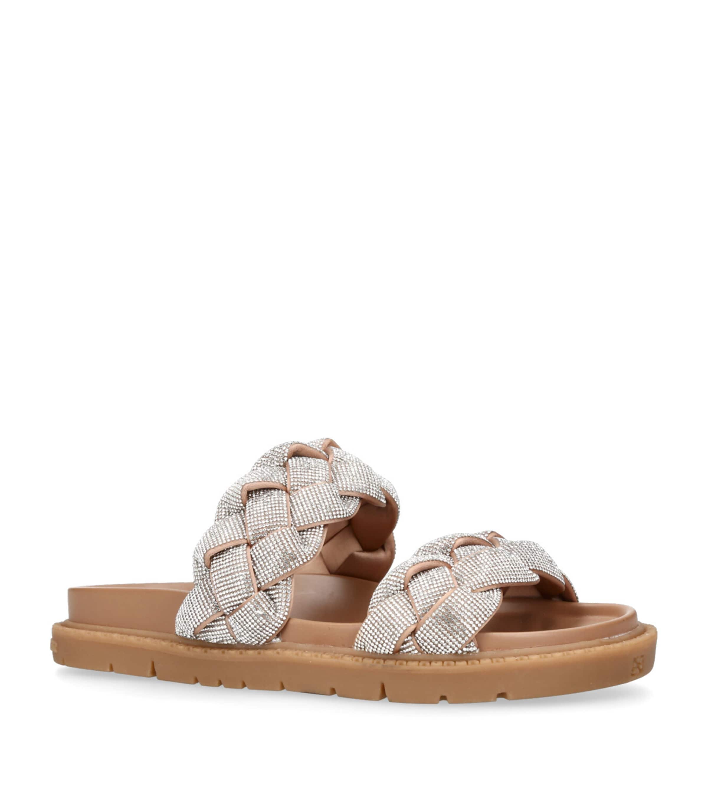 KG Kurt Geiger Crystal-Embellished Rath Bling2 Sandals | Women Shoes | Sandals | Flat Sandals | Designers | KG Kurt Geiger | 5195