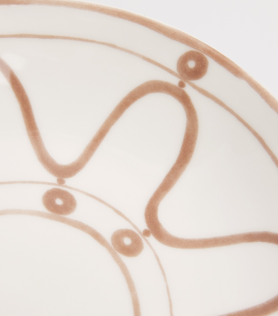 Porcelain Serenity Serving Platter (36cm) BEIGE ON WHITE Image 4