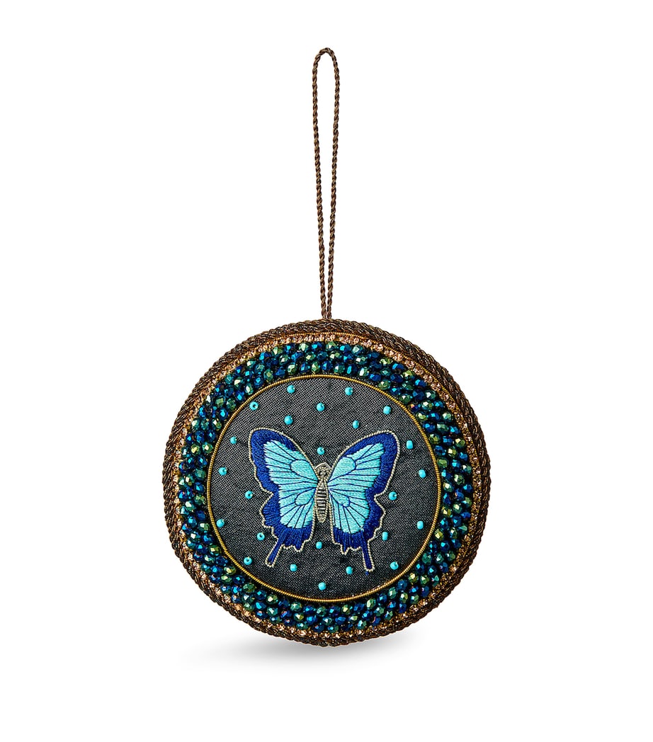 Crystal-Embellished Butterfly Tree Decoration BLACK/PURPLE Image 1