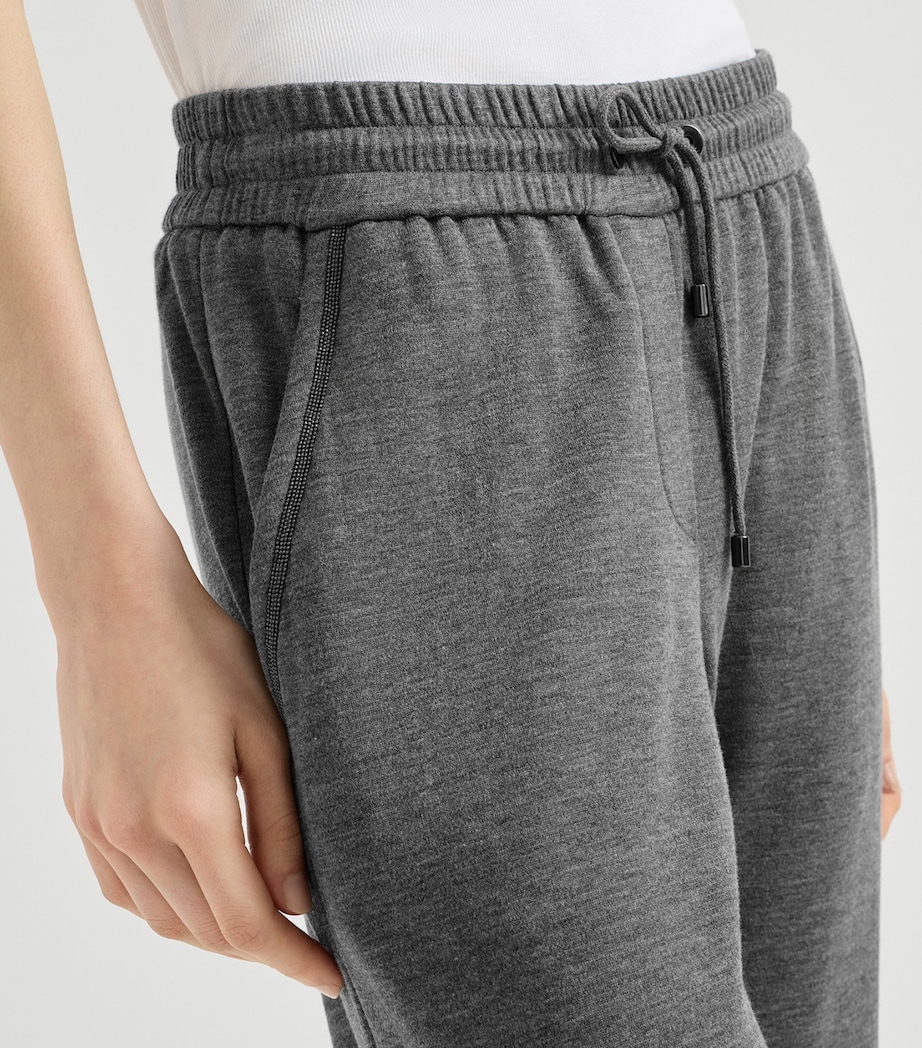 Brunello Cucinelli Womens Cotton-Silk Drawstring Trousers Image 6