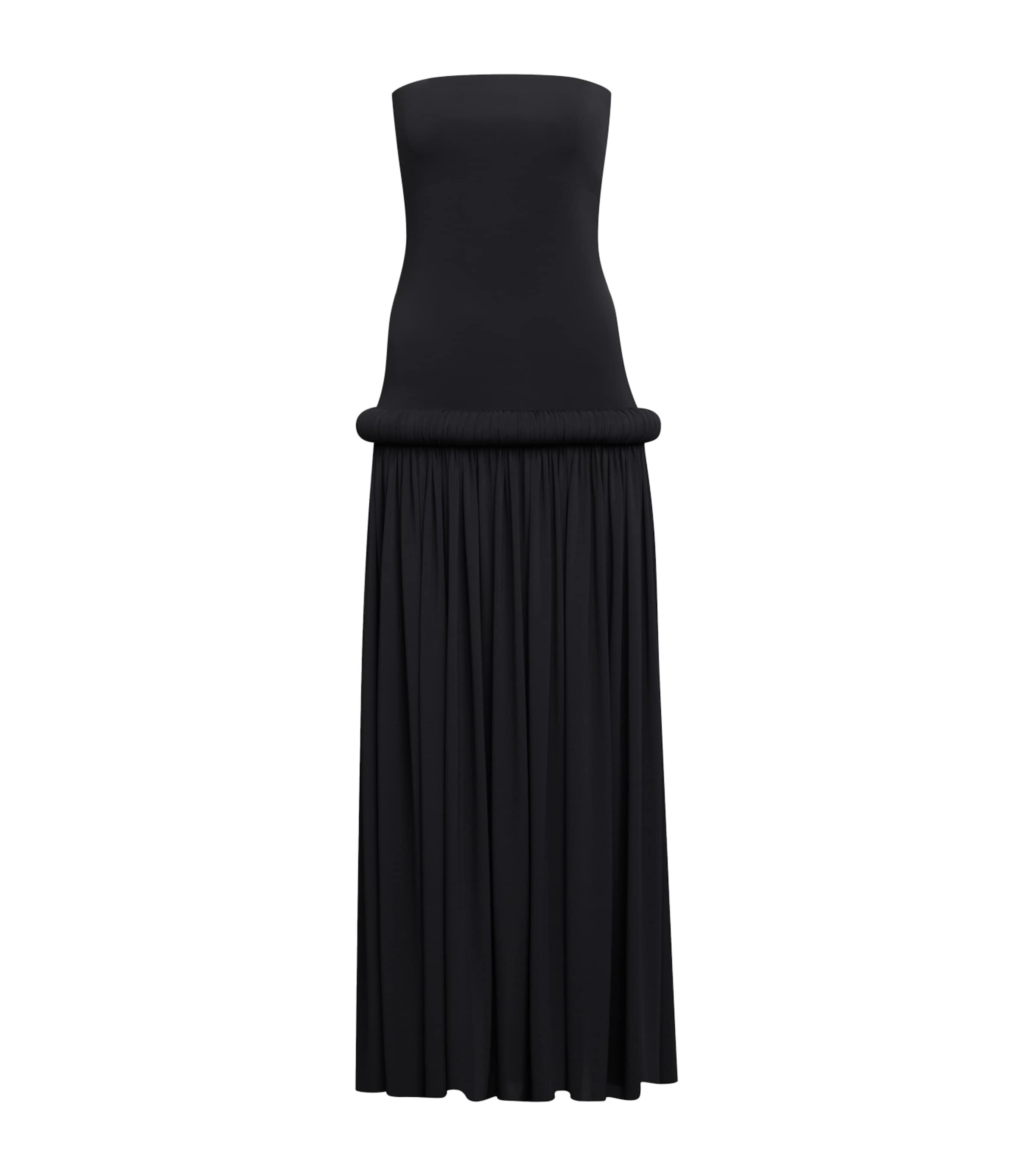 Strapless Pipe Maxi Dress NOIR ALAIA Image 1