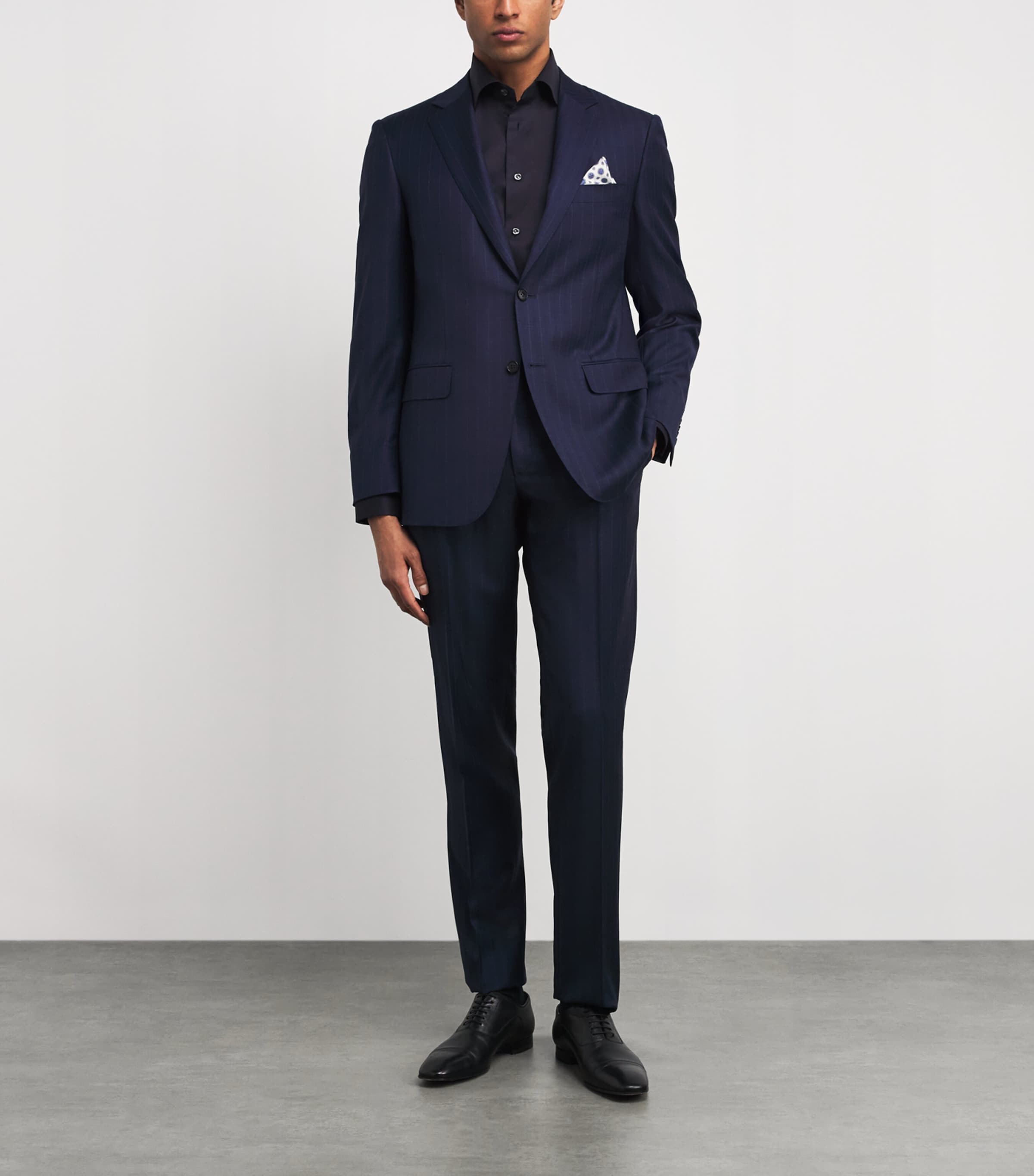 Cotton Poplin Slim Shirt 28 NAVY Image 2