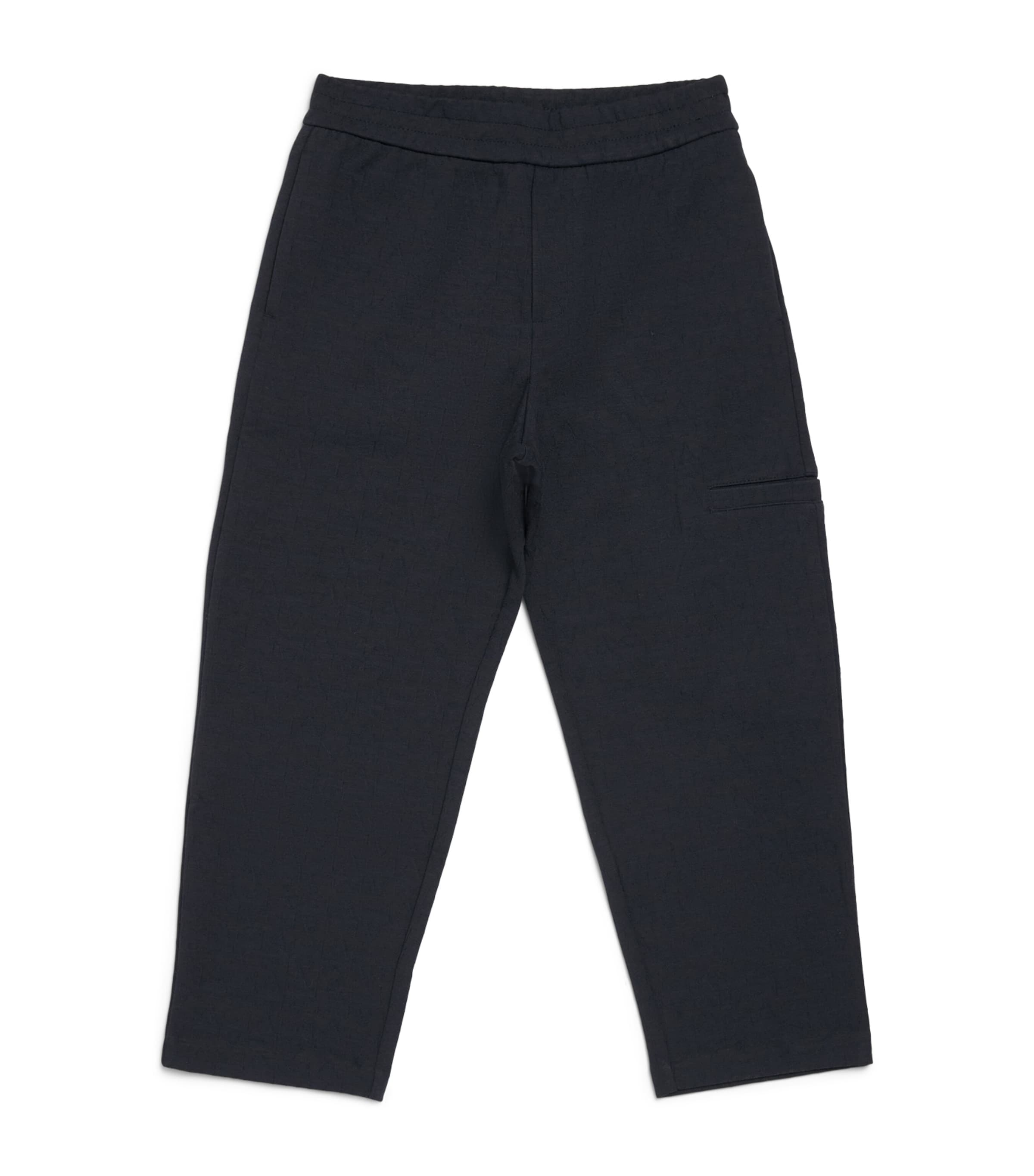Emporio Armani Kids Jacquard Logo Sweatpants (4-16 Years) Iconico Blu Nvy Image 1