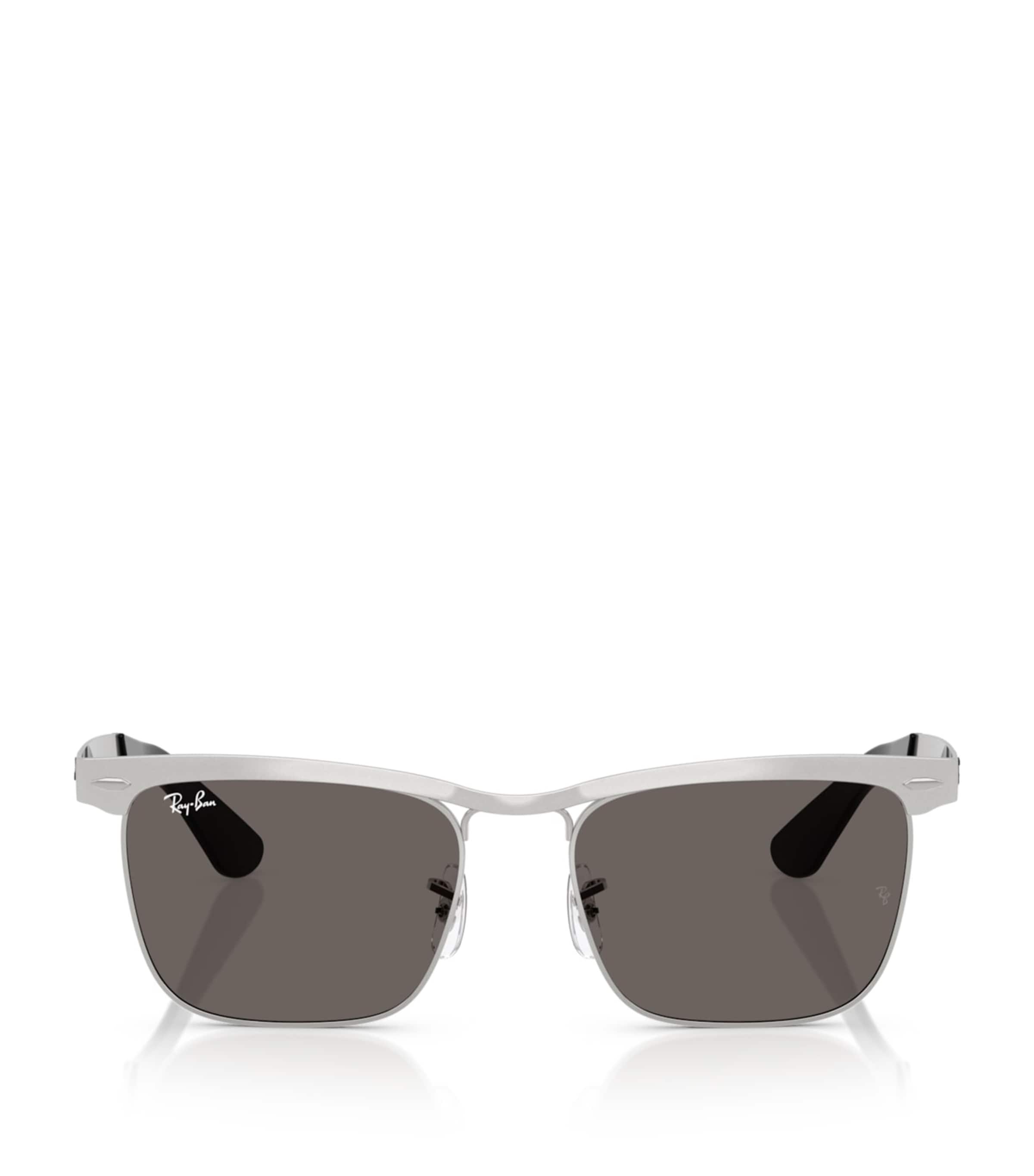 Ray Ban Rb3875 Wayfarer Deluxe Square Sunglasses In Silver