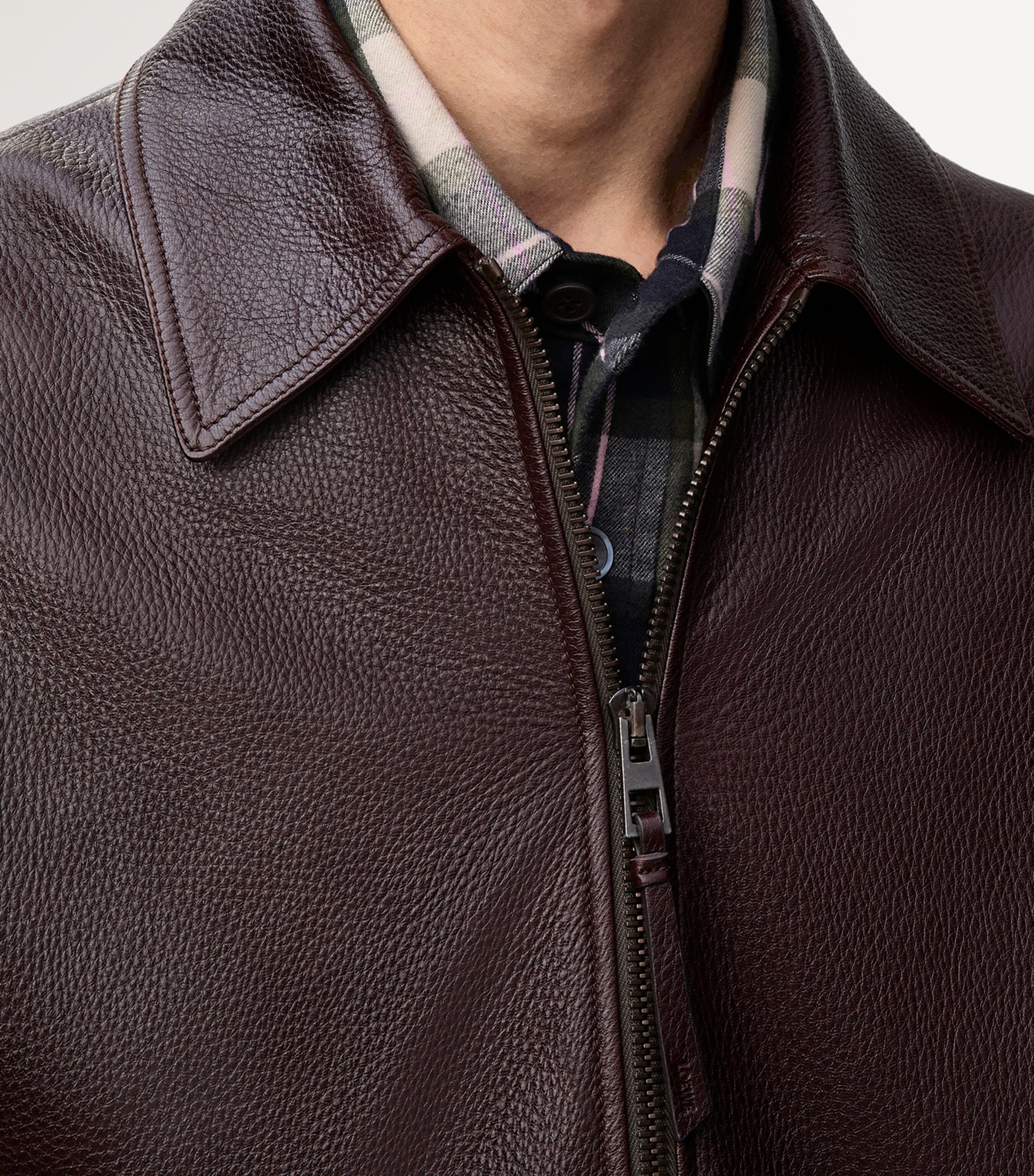 Leather Aviator Jacket OXBLOOD Image 5