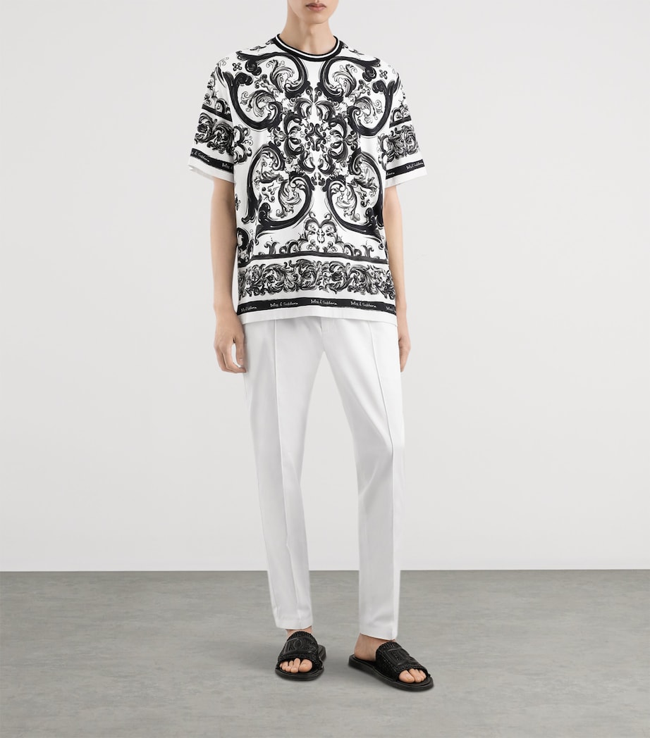 Cotton Majolica Print T-Shirt HX5DQ-MAIOLICA Image 3