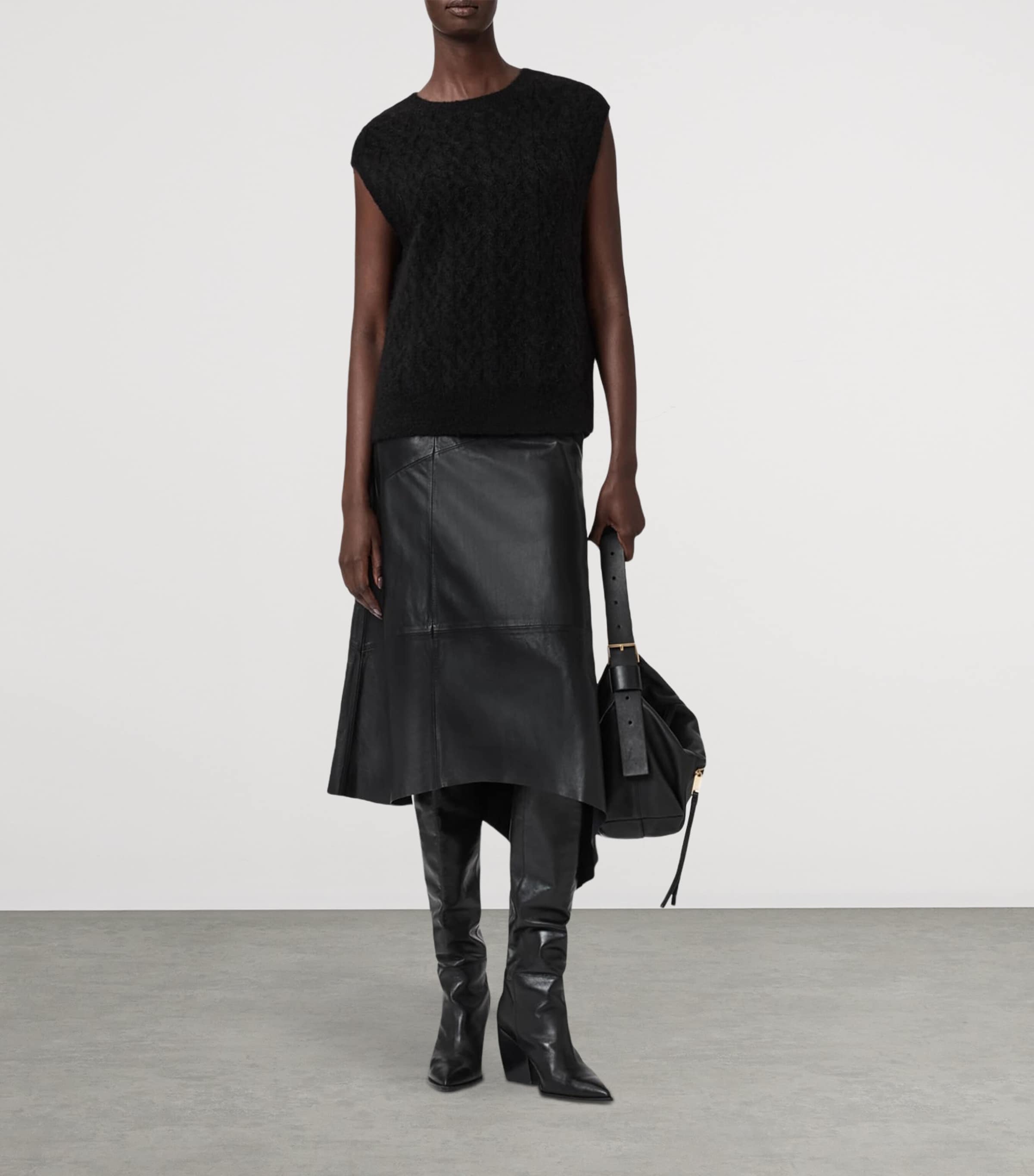 Alpaca-Blend Sirius Sweater Vest BLACK Image 3