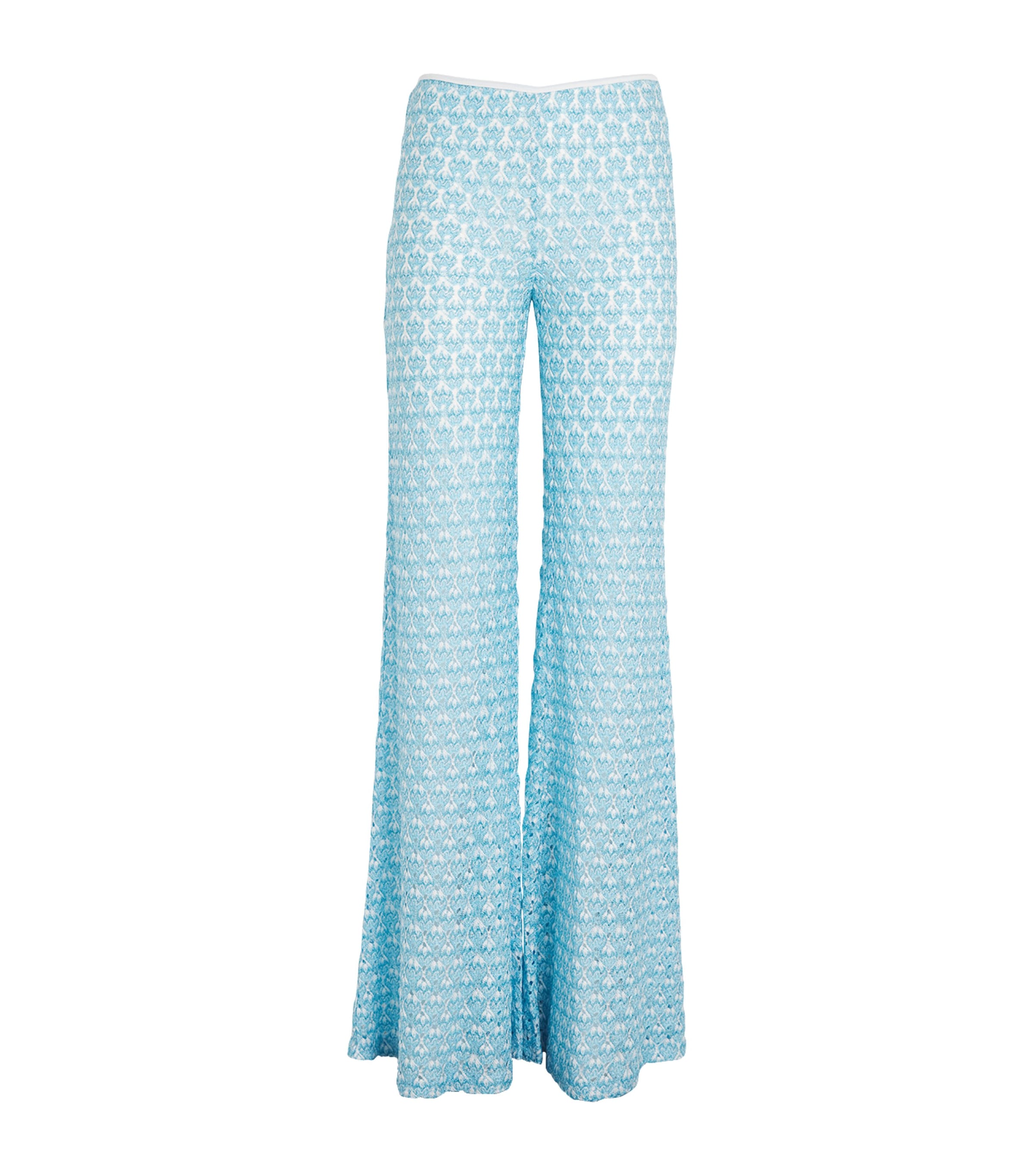 Missoni Metallic-crochet Flared Trousers