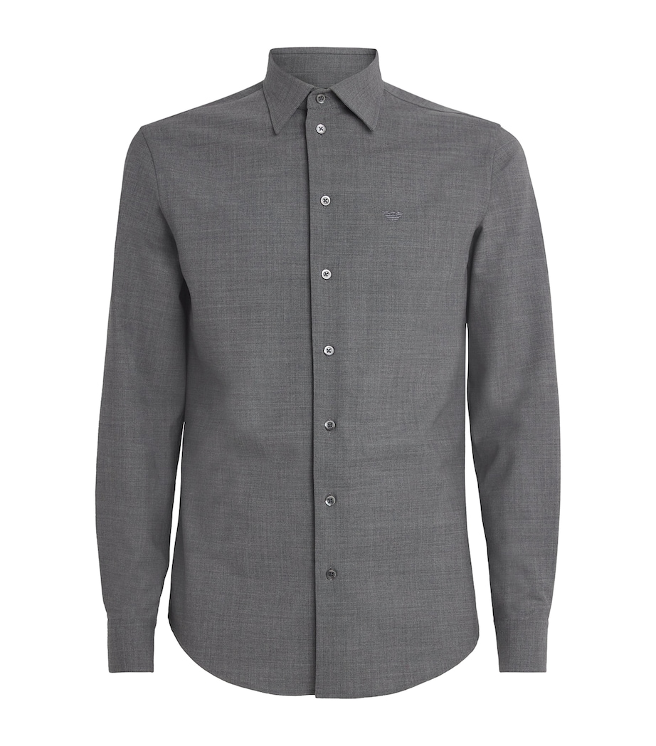 Stretch-Wool Logo Shirt O8003 Image 1