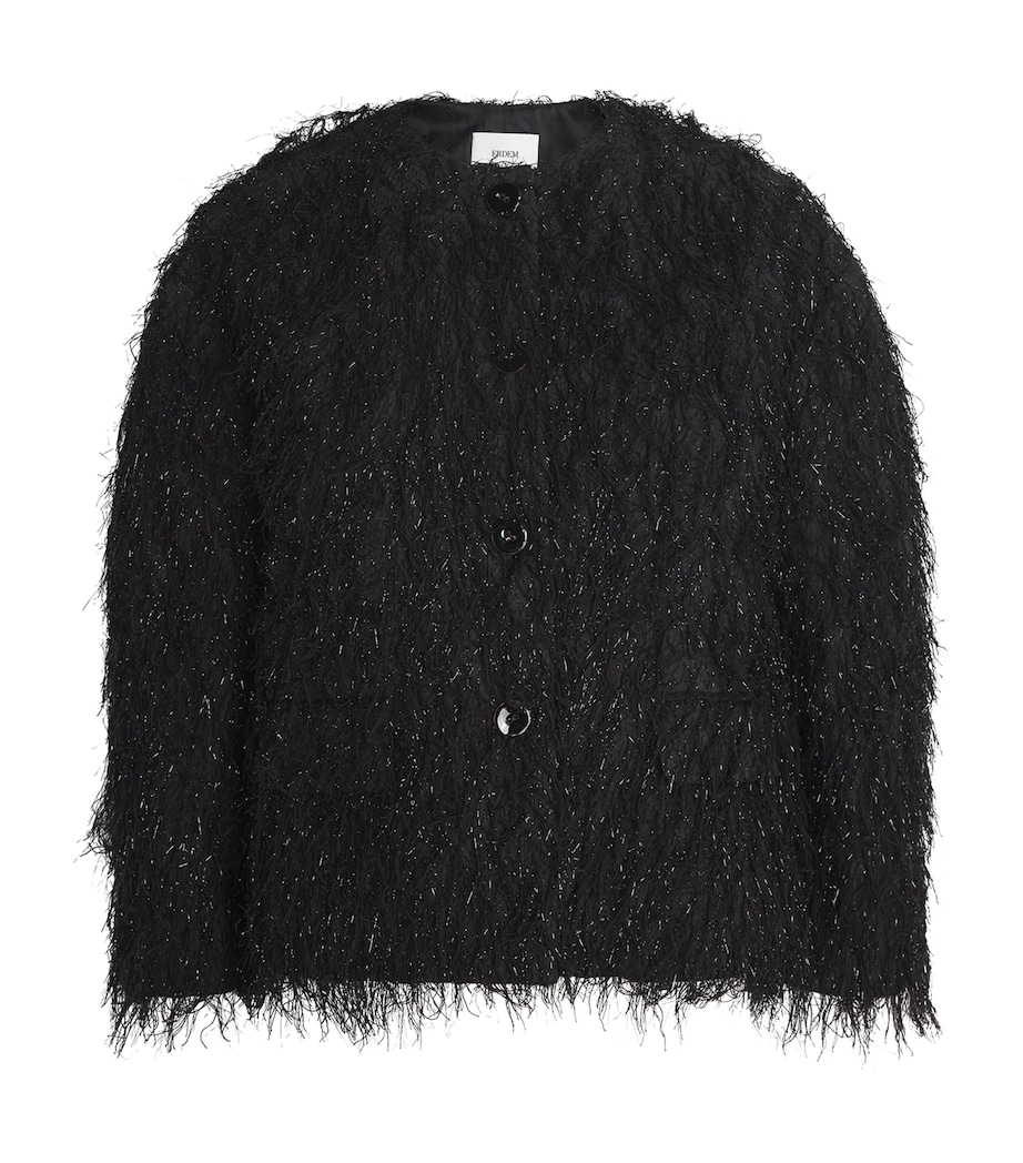 Fil Coupé Cropped Jacket BLACK Image 1