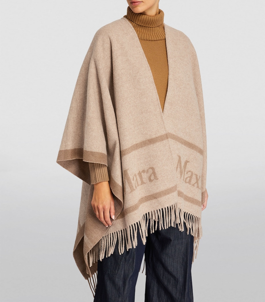 Wool Jacquard Hilde Cape BEIGE Image 3