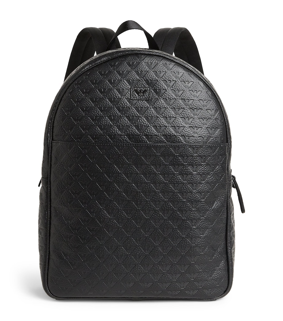 Leather Embossed-Logo Backpack UC001 Image 1