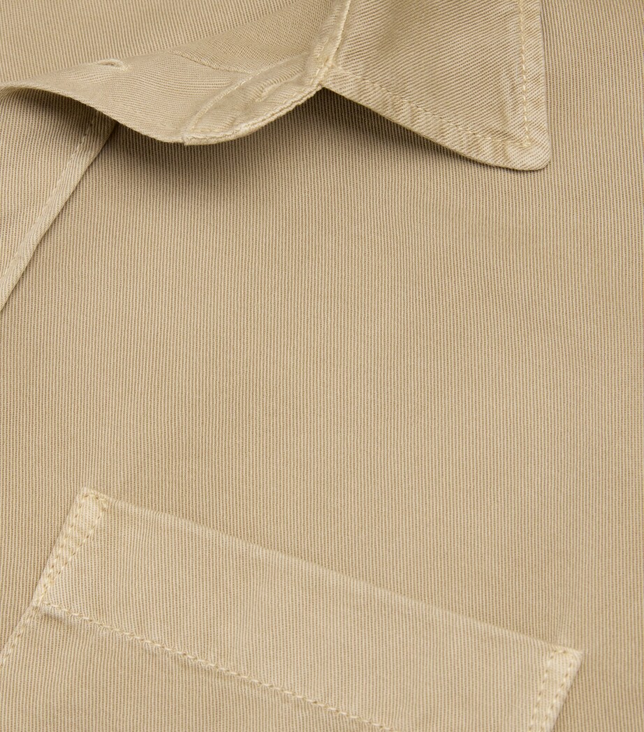 Lemaire Mens Oversized Denim Shirt Beige Image 5