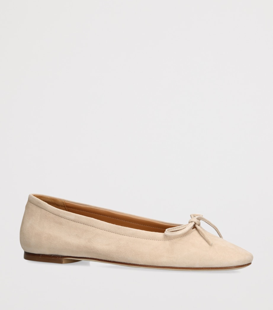 Suede Delfina Ballet Flats BEIGE Image 3