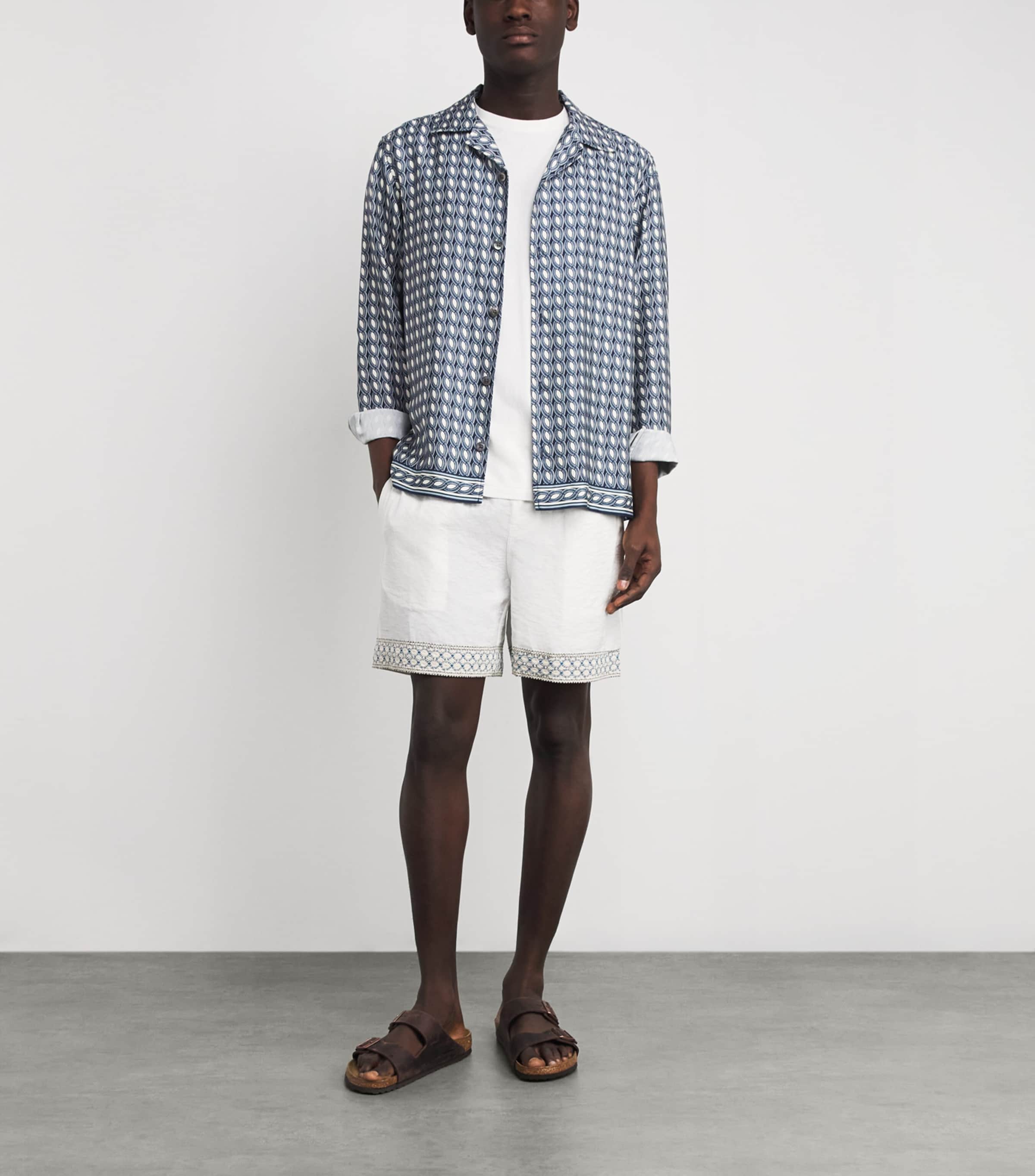 Tencel Moneto Print Shirt NAVY -12 Image 2